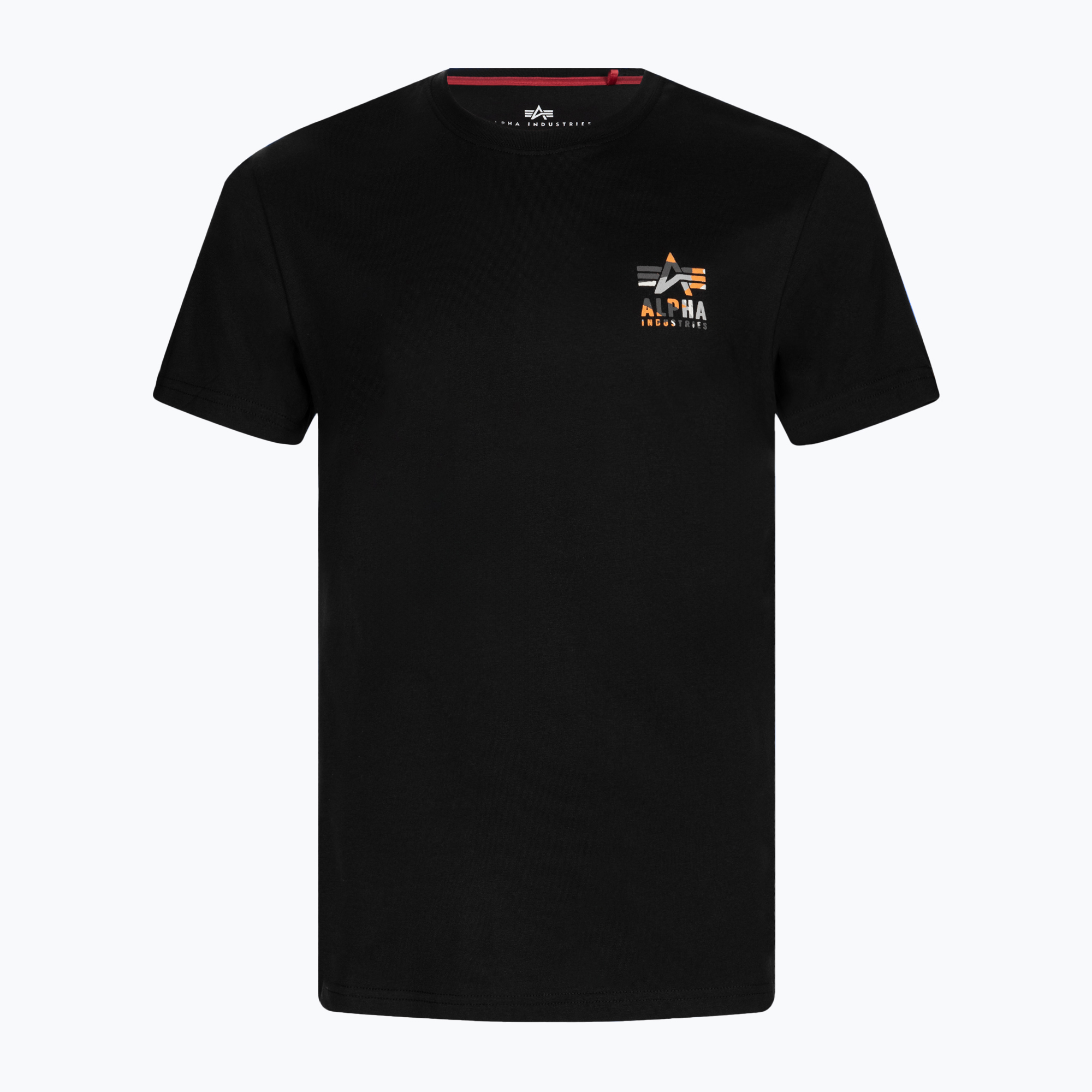 Tricou pentru bărbați Alpha Industries Camo Logo Puff Print BP black (Camo Logo Puff Print BP 14852203)