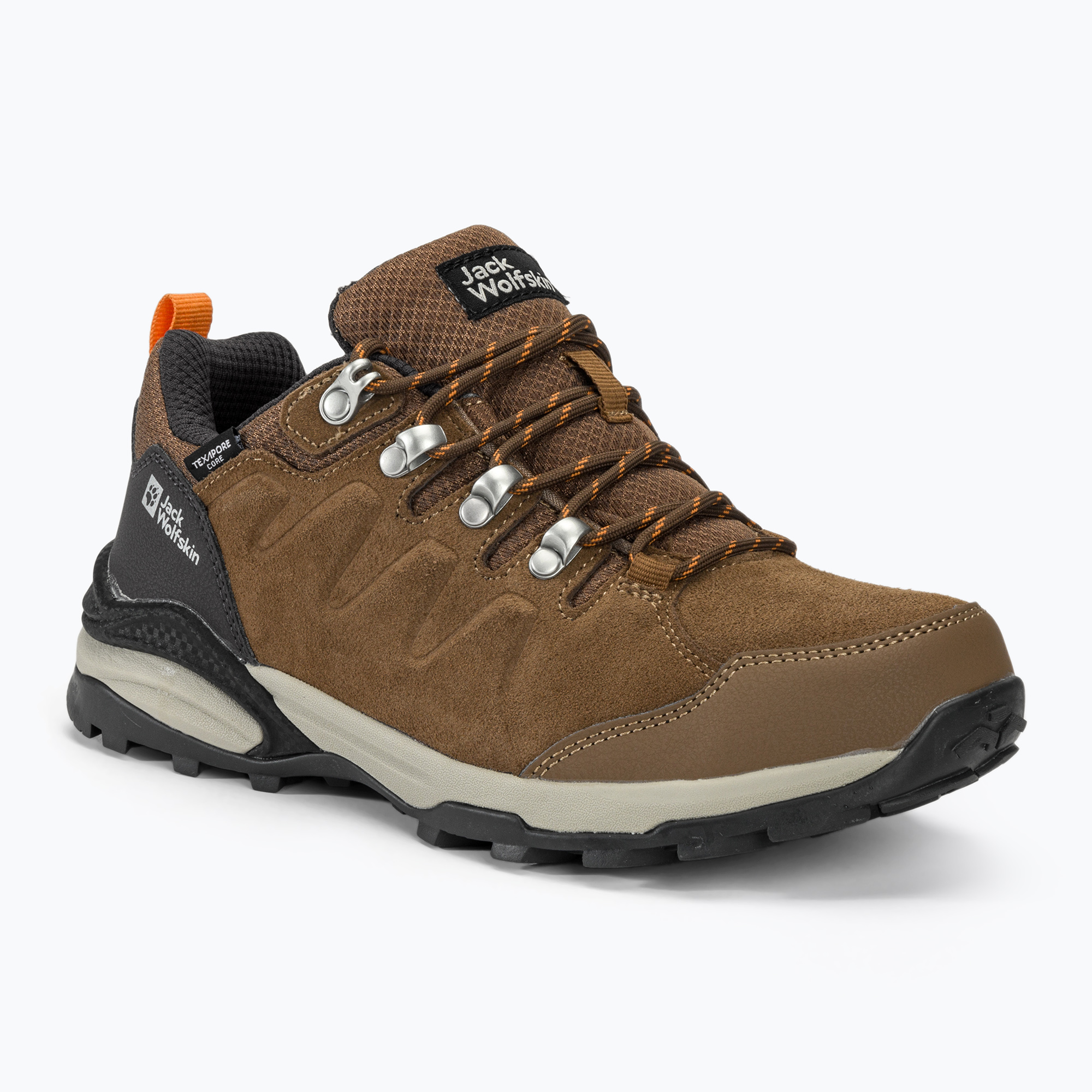 Încălțăminte de trekking pentru femei Jack Wolfskin Refugio Texapore Low brown / apricot (Refugio Texapore Low 4050821)