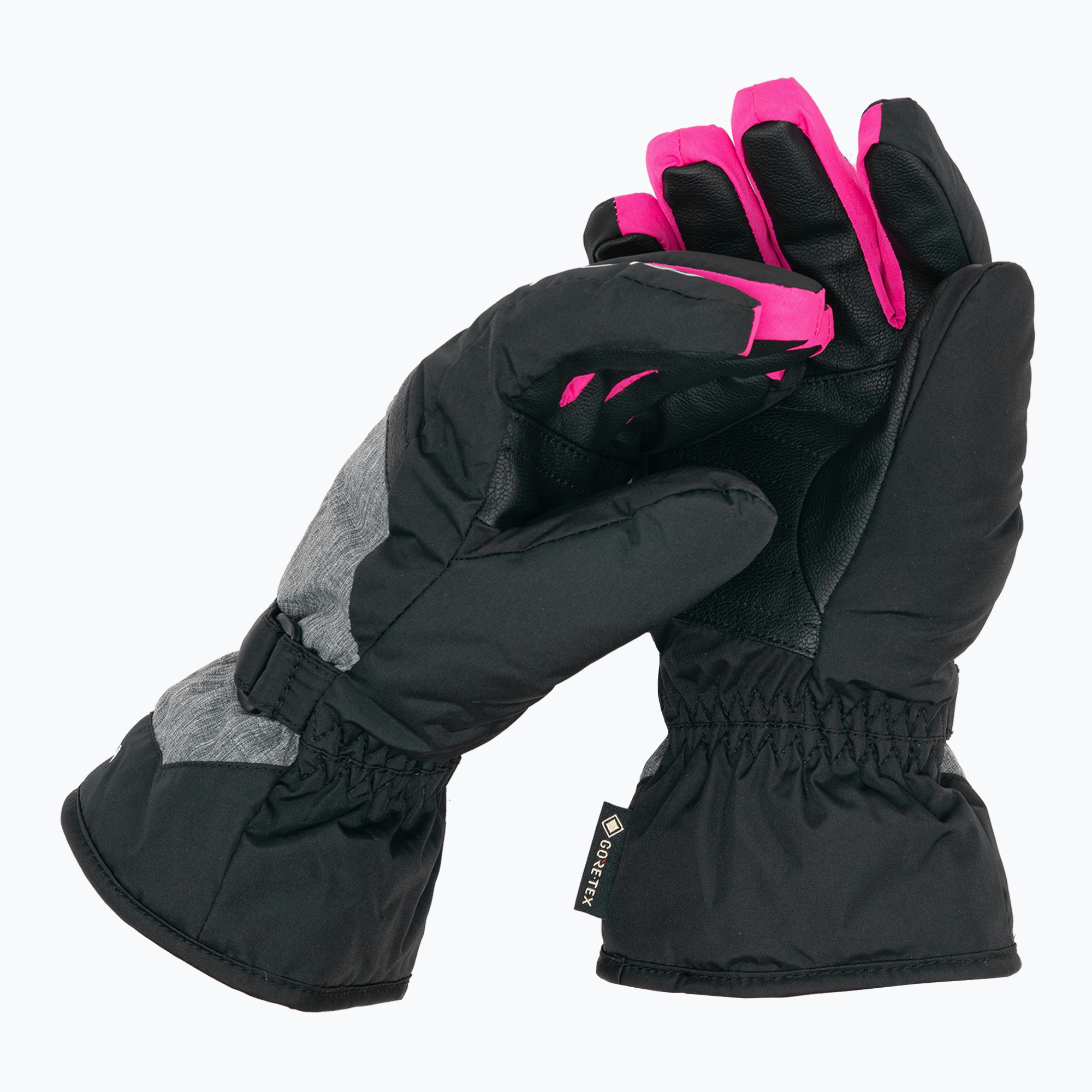 Mănuși de schi pentru copii Reusch Flash Gore-Tex negru/negru melange/roșu roz glo