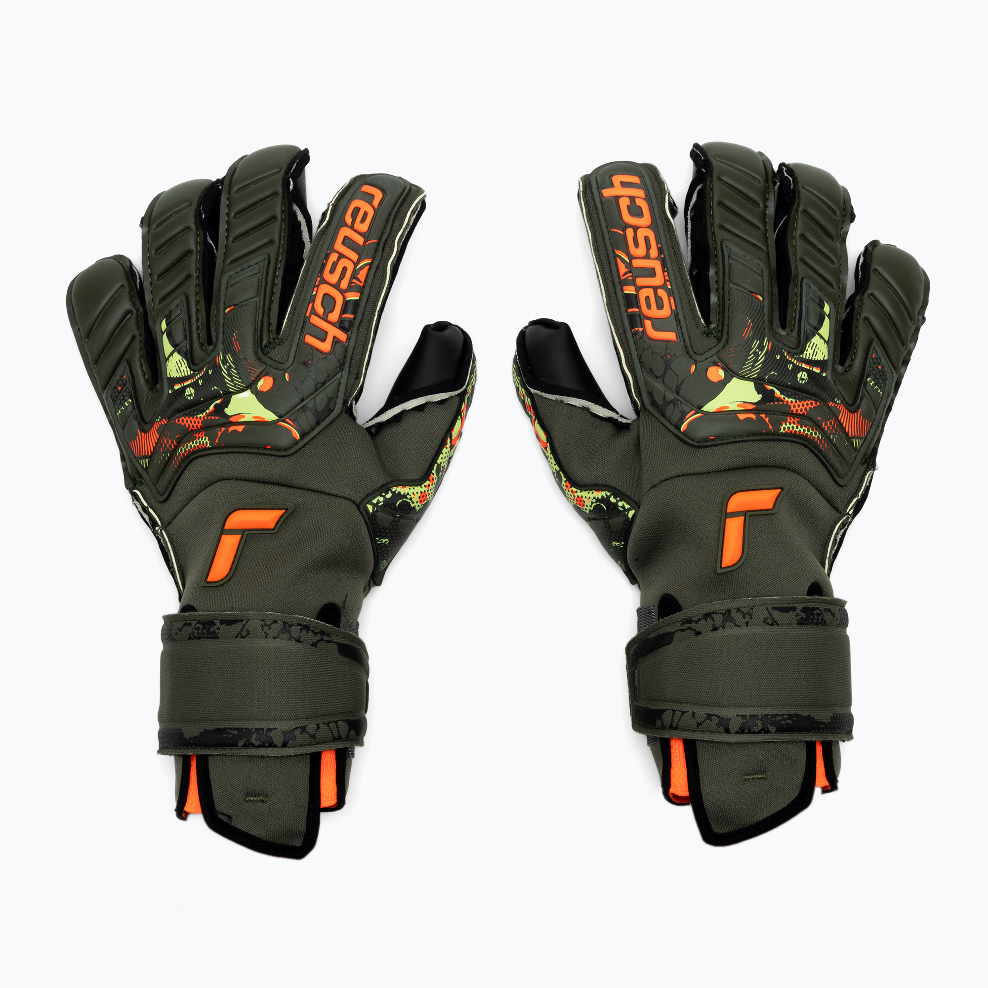 Mănuși de portar Reusch Attrakt Duo Evolution Adaptive Flex verzi 5370055-5555 (Attrakt Duo Evolution Adaptive Flex 5370055-5555)