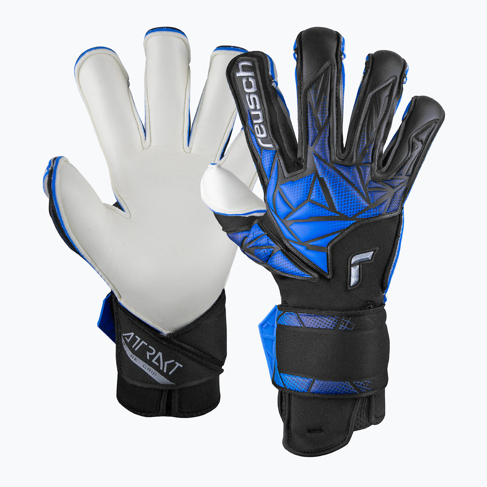 Mănuși de portar  Reusch Attrakt RE:GRIP black/electric blue