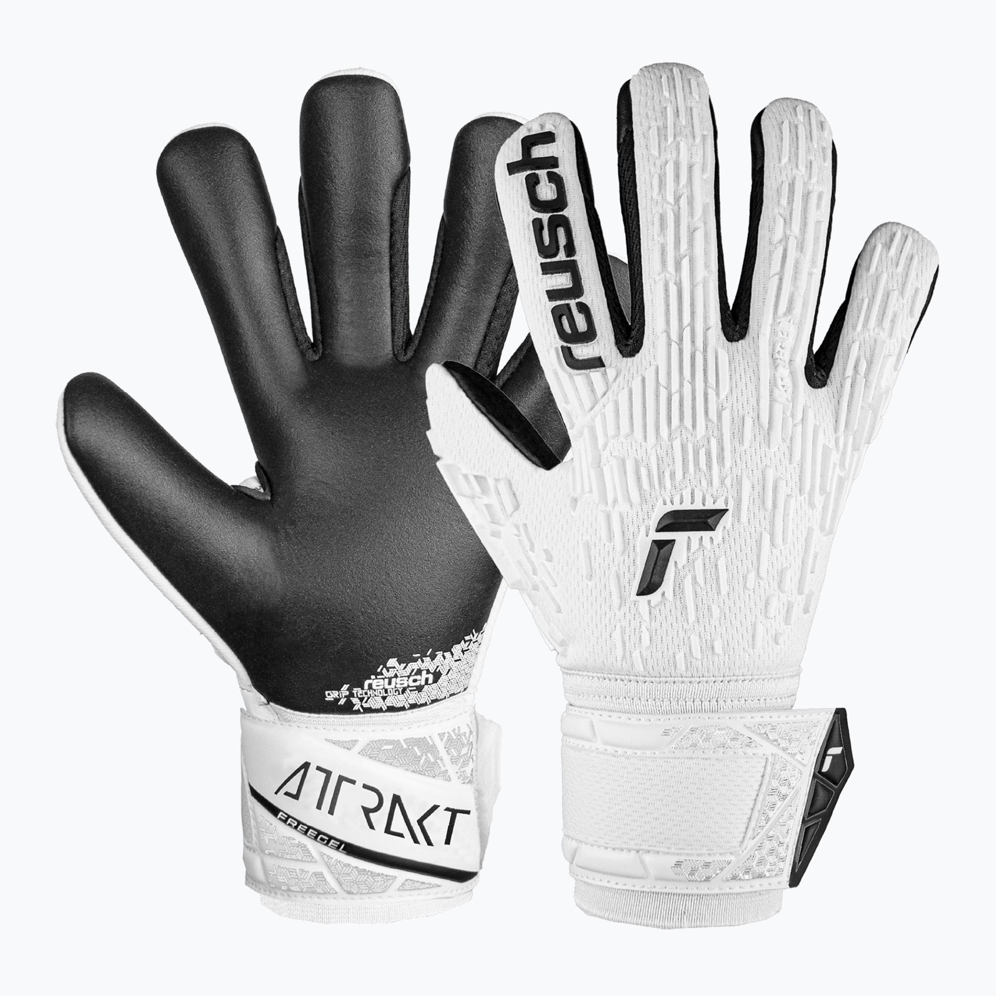 Mănuși de portar Reusch Attrakt Freegel Silver white/black (Attrakt Freegel Silver 5470035)