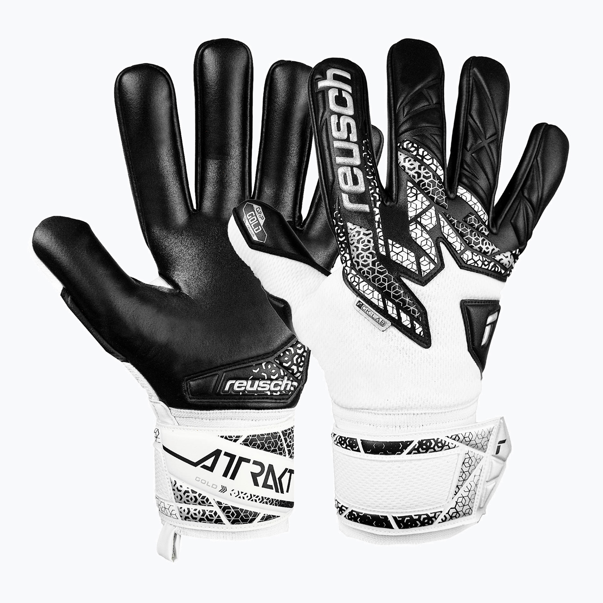 Mănuși de portar  Reusch Attrakt Gold NC white/silver/black (Attrakt Gold NC 5570155-1125)
