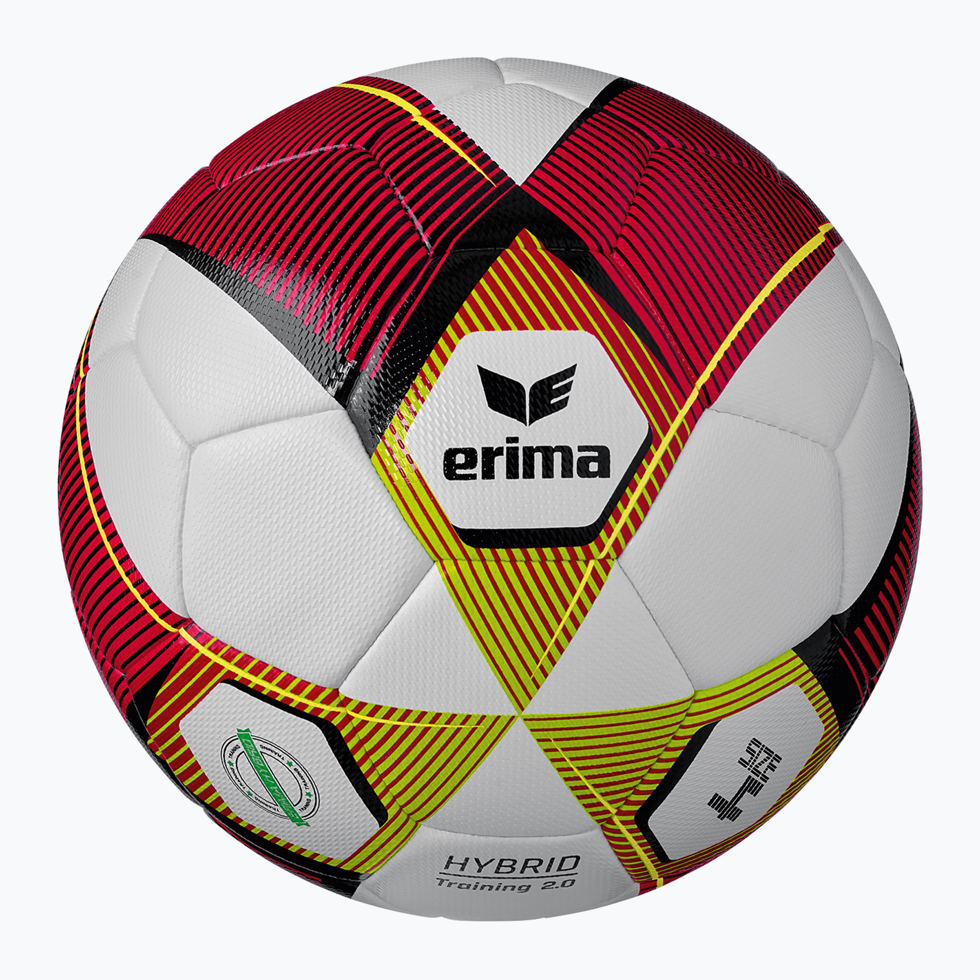Minge de fotbal ERIMA Hybrid Training 2.0 red/lime mărime 4