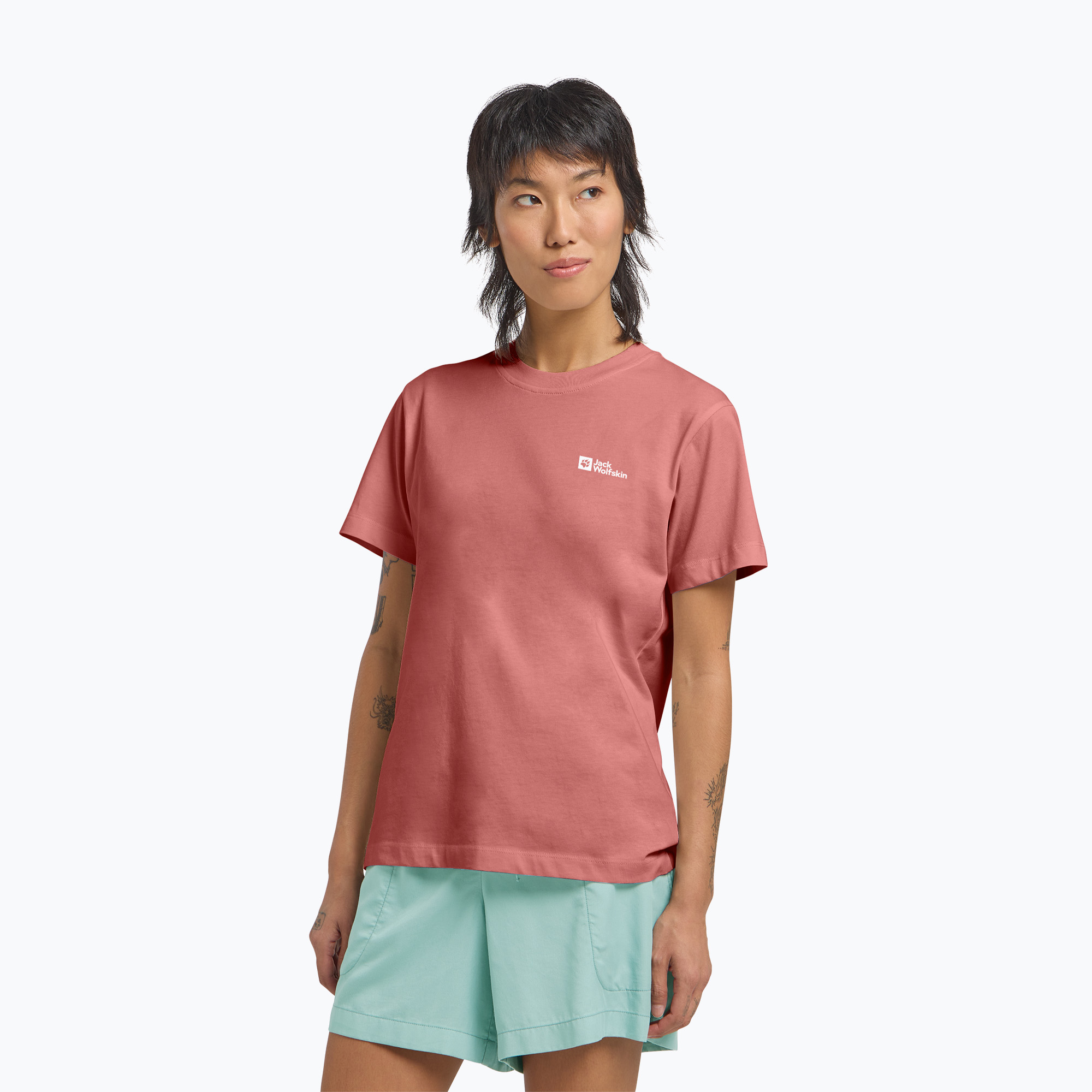 Tricou pentru femei  Jack Wolfskin Essential mineral red (Essential 1808352_J0127)