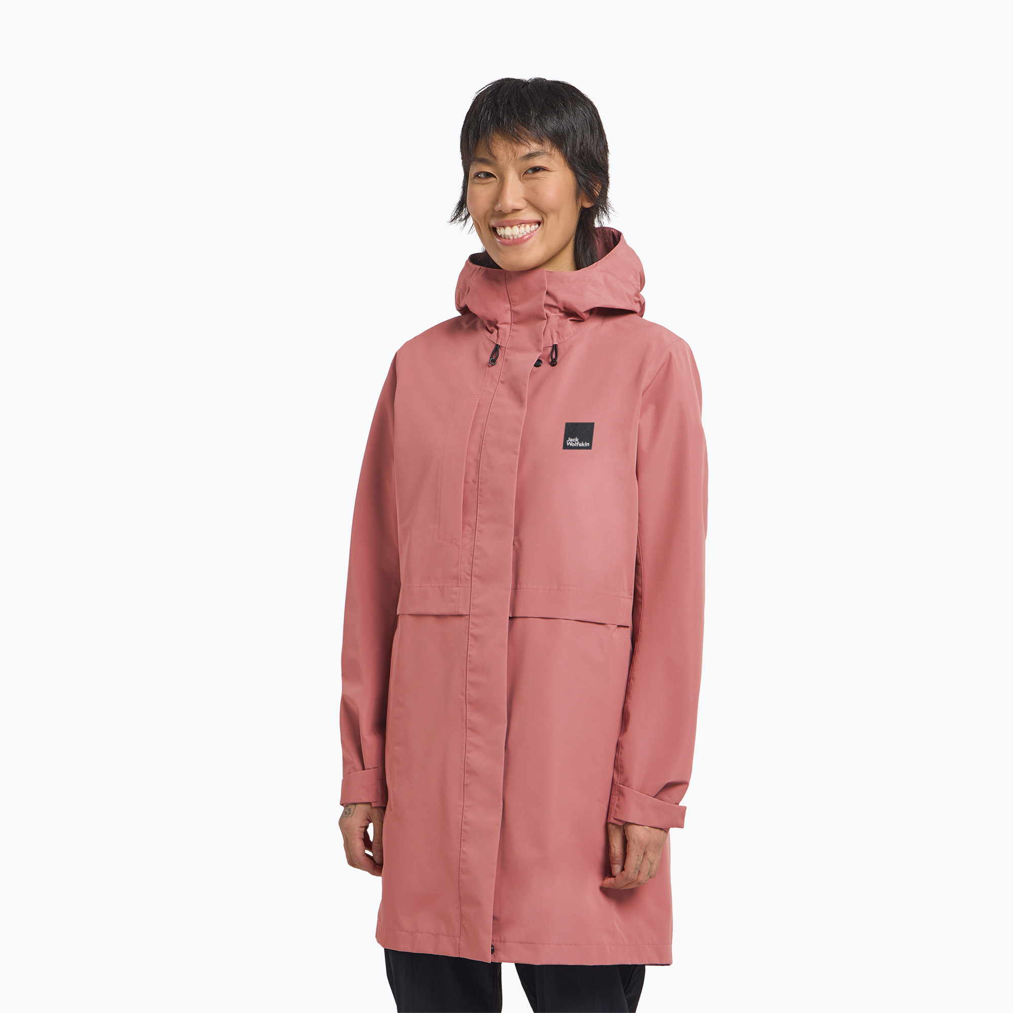 Pelerină de ploaie pentru femei Jack Wolfskin Terraview 2L mineral red (Terraview 2L A63830_J0127)