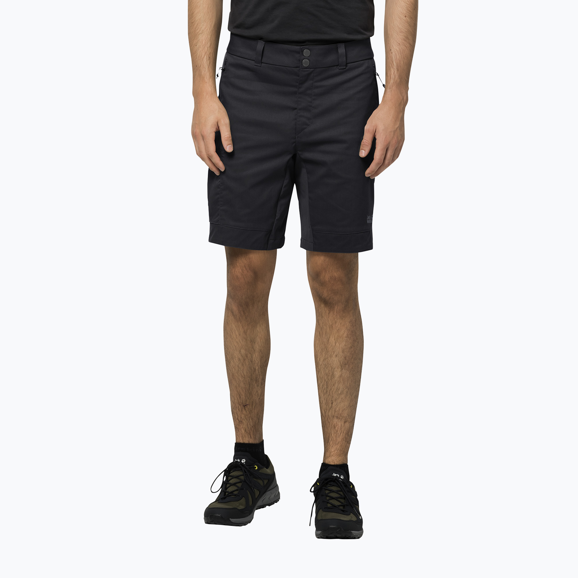 Pantaloni scurți de trekking pentru bărbați Jack Wolfskin Activate Tour negru 1507441