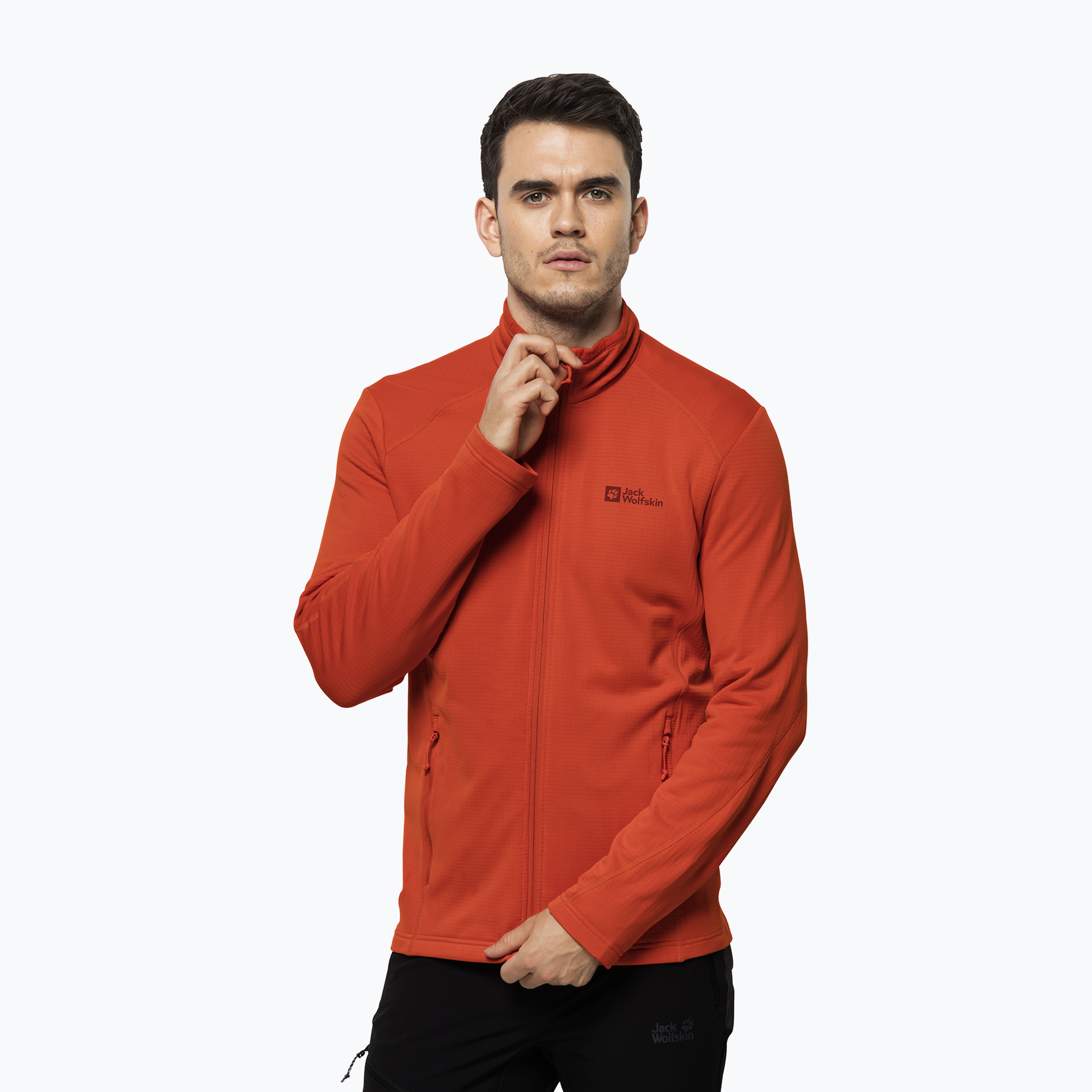 Jack Wolfskin bluză de bărbați Kolbenberg fleece sweatshirt portocaliu 1710521 (Kolbenberg 1710521)