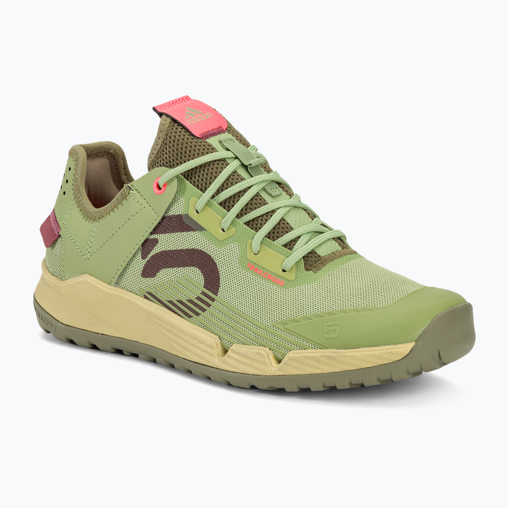 Încălțăminte de ciclism platformă pentru femei adidas FIVE TEN Trailcross LT magic lime/quiet crimson/orbit green (Trailcross LT GY5119)