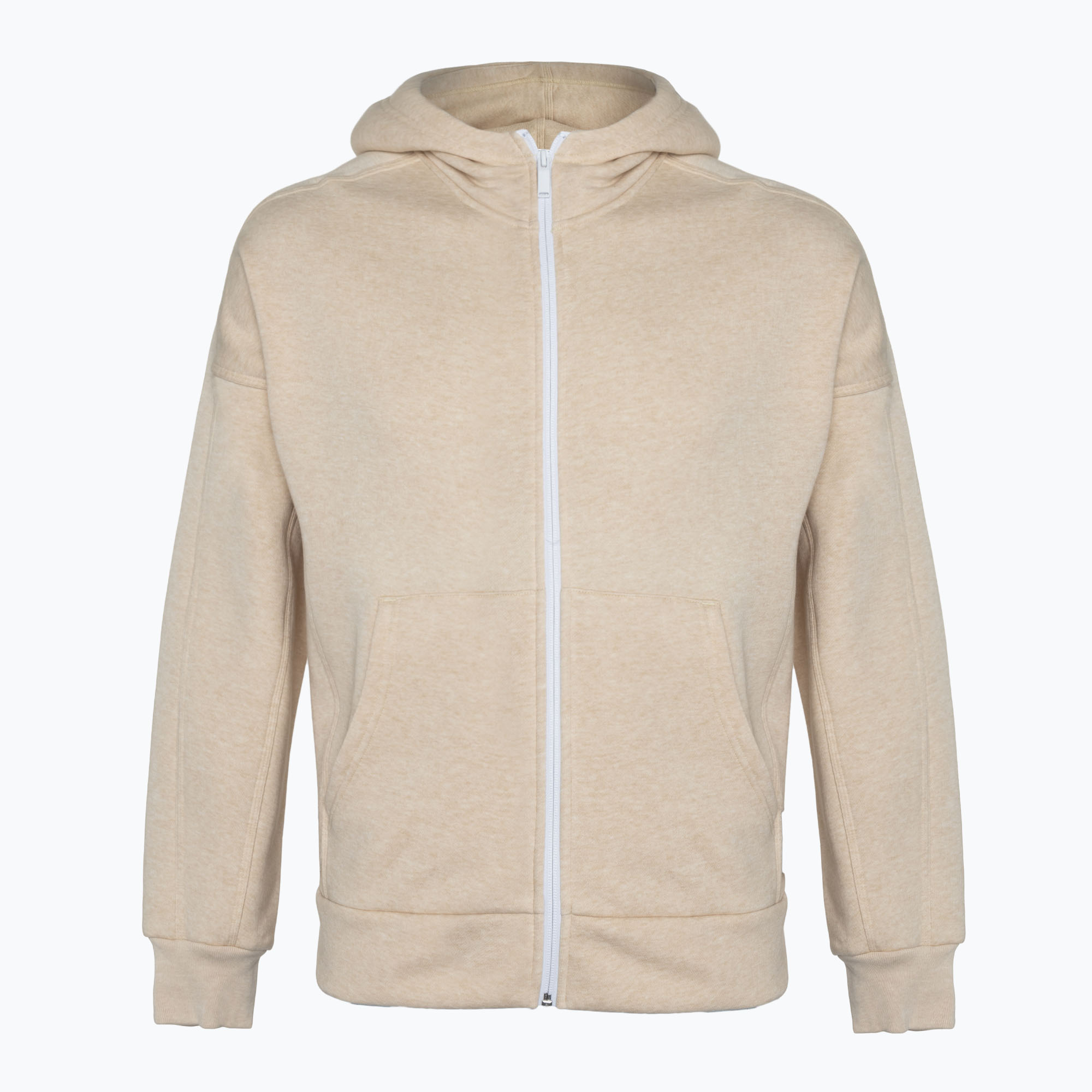 Hanorac pentru femei adidas Studio Lounge Fleece Full Zip botanic beige mel (Studio Lounge Fleece Full Zip HE3096)