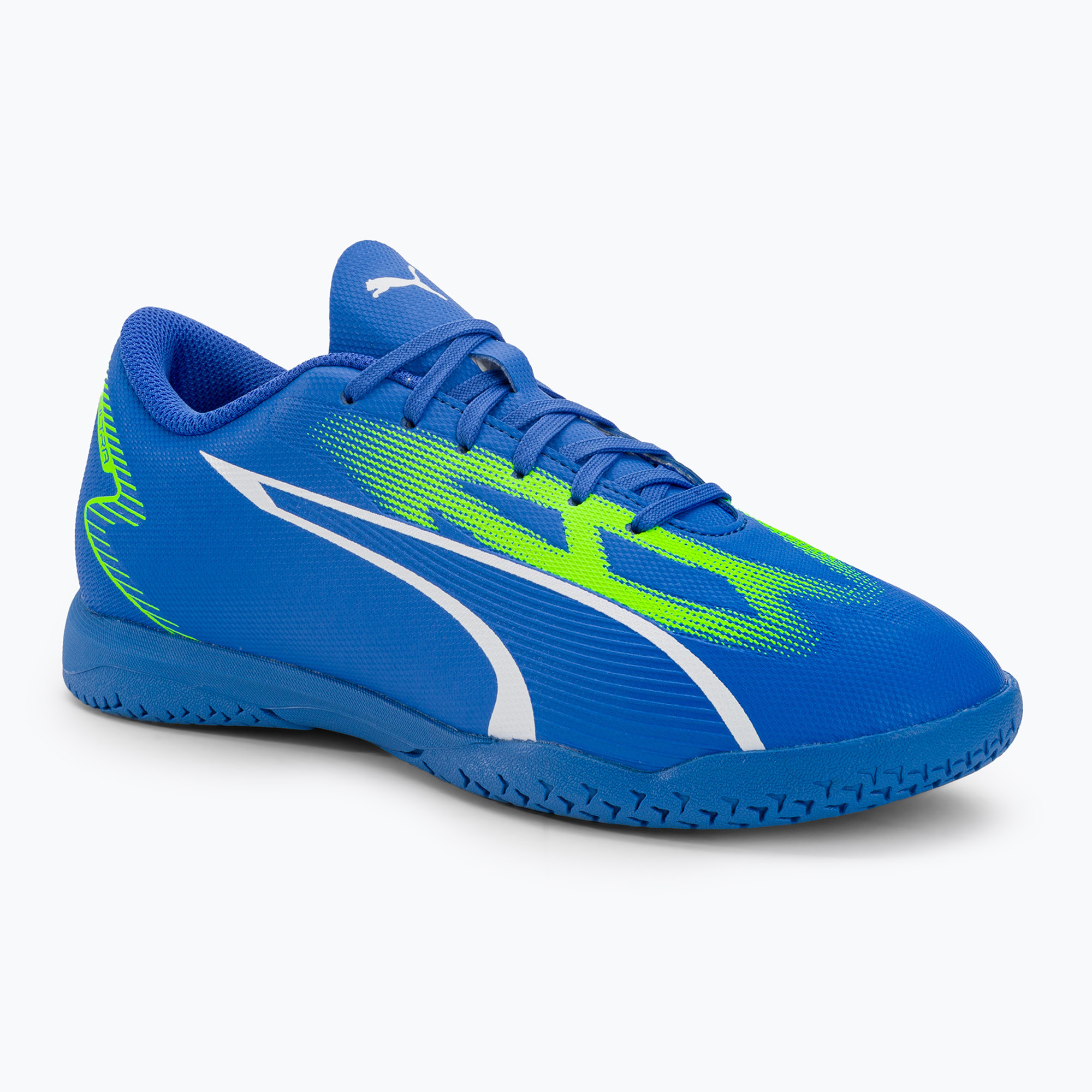 PUMA Ultra Play IT Jr ghete de fotbal pentru copii ultra blue/puma white/pro green