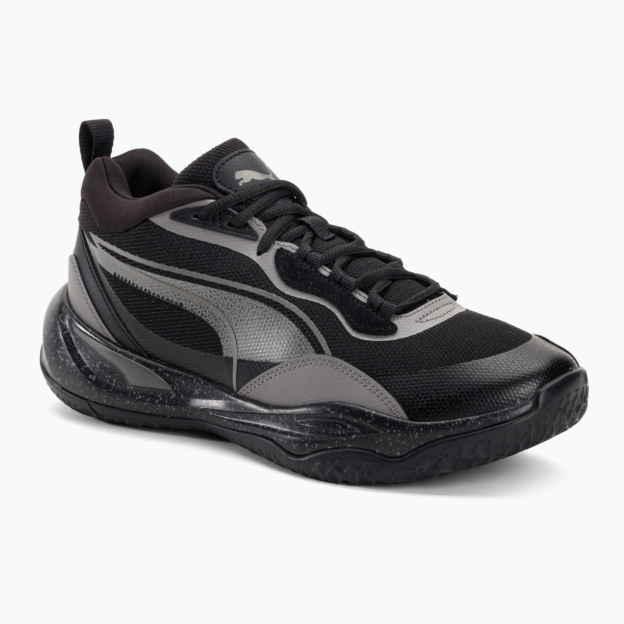 Pantofi de baschet pentru bărbați PUMA Playmaker Pro Trofee puma argintiu învechit / fontă / negru puma