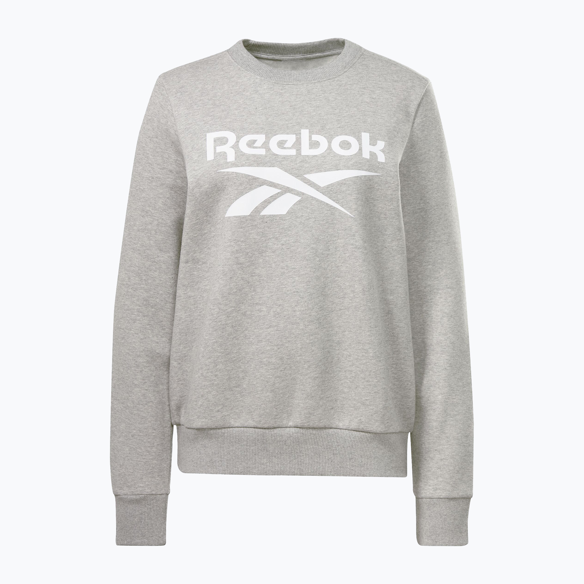 Hanorace Reebok Identity Big Logo Fleece Crew pentru femei gri mediu heather (Identity Big Logo Fleece Crew 100012588)