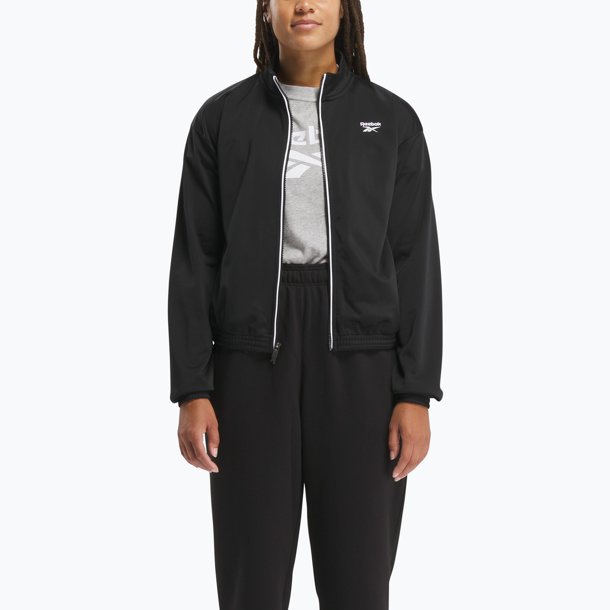 Geacă de antrenament pentru femei Reebok Identity Back Vector Tricot Track black