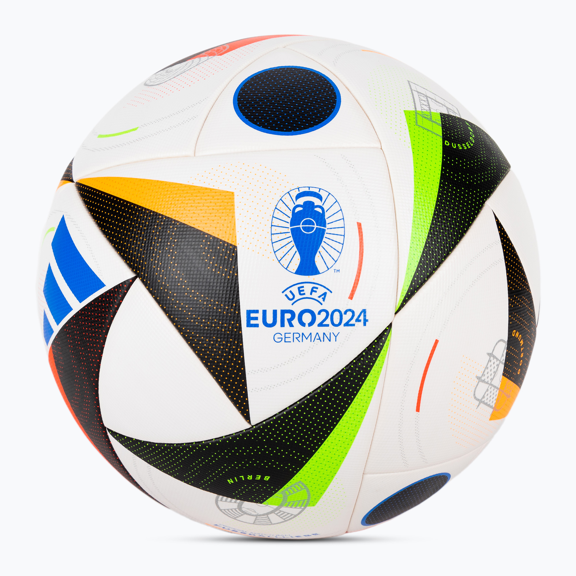 Minge de fotbal adidas Fussballliebe Competition Euro 2024 white/black/glow blue mărime 5