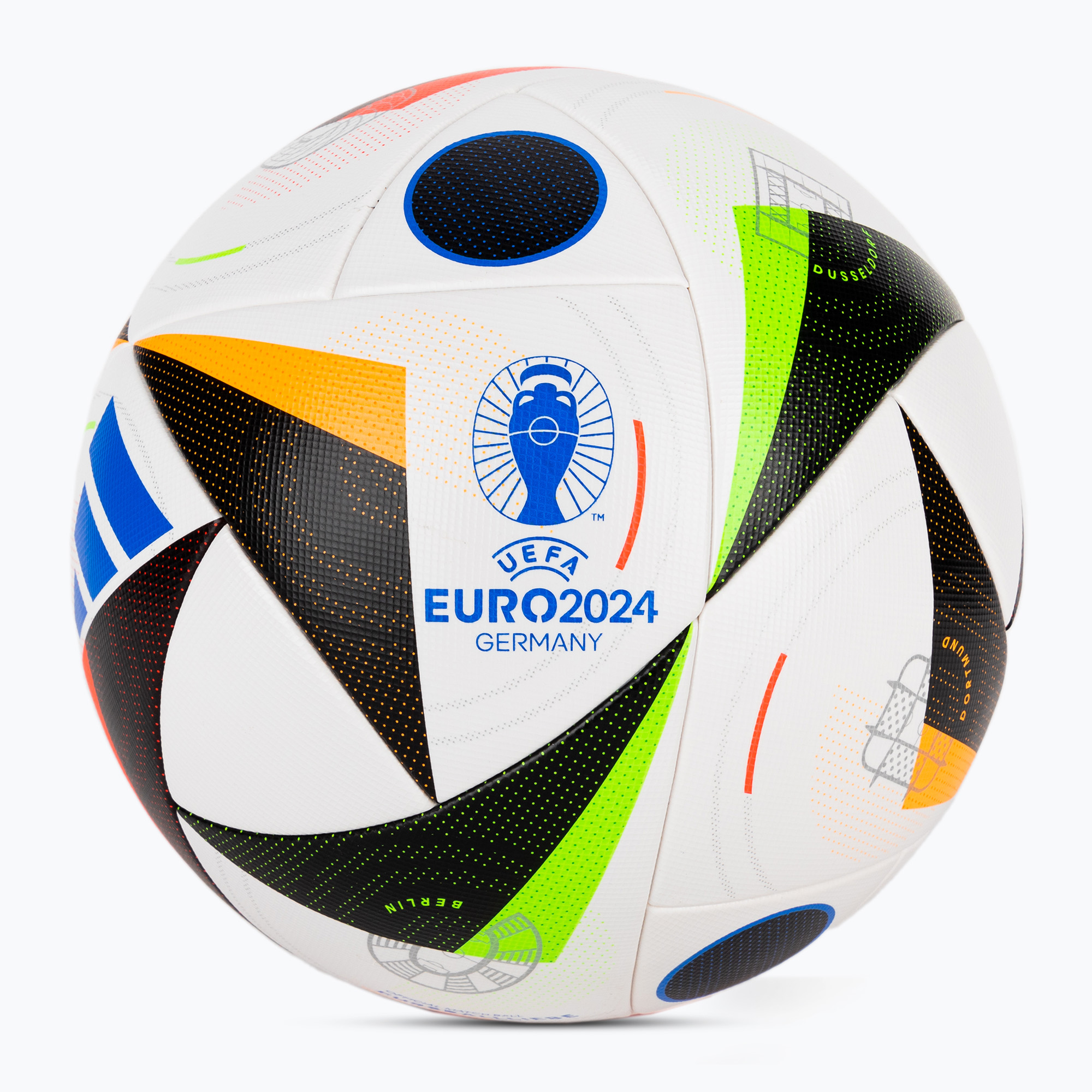 Minge de fotbal adidas Fussballliebe Competition Euro 2024 white/black/glow blue mărime 4
