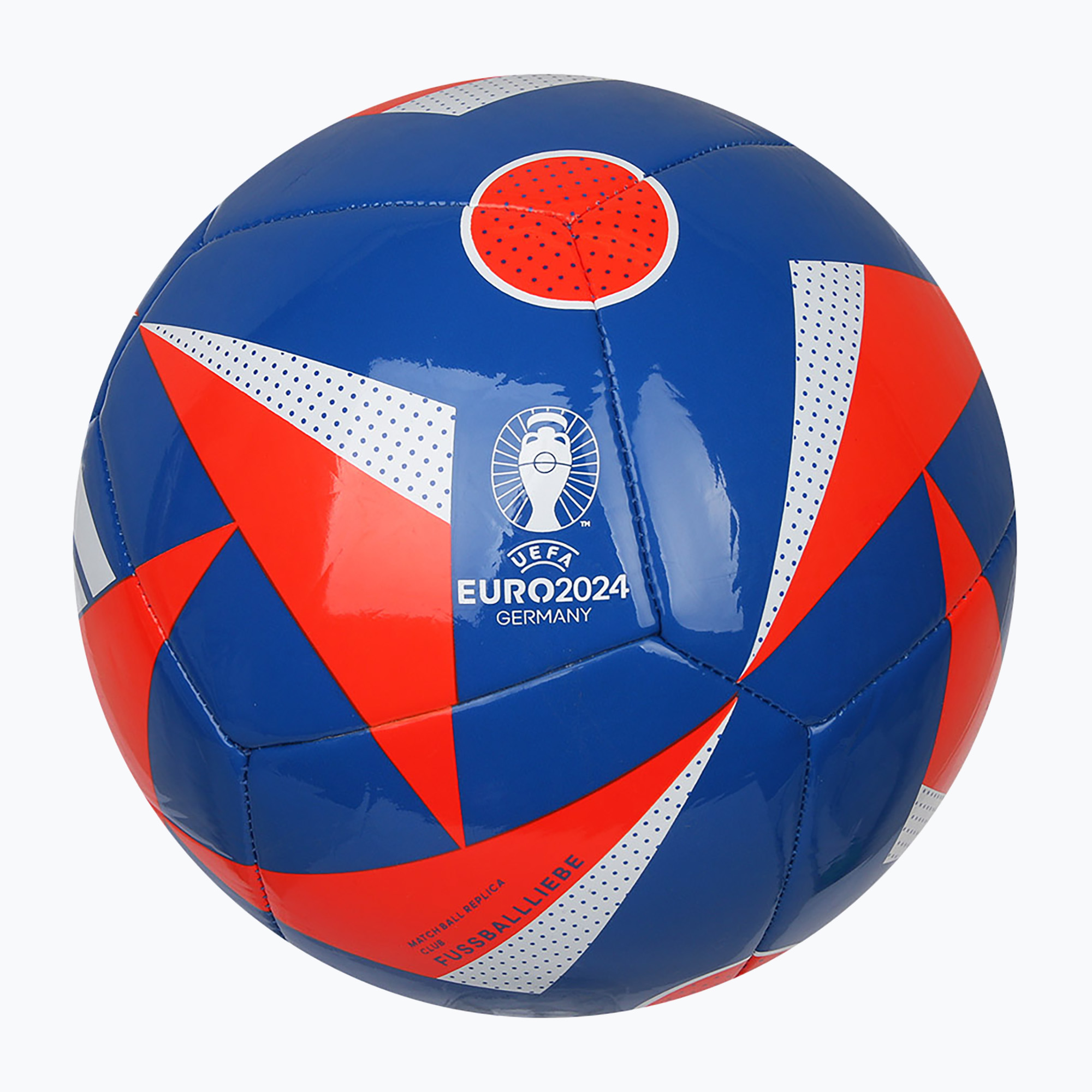 Minge de fotbal adidas Fussballiebe Club glow blue/solar red/white mărime 4