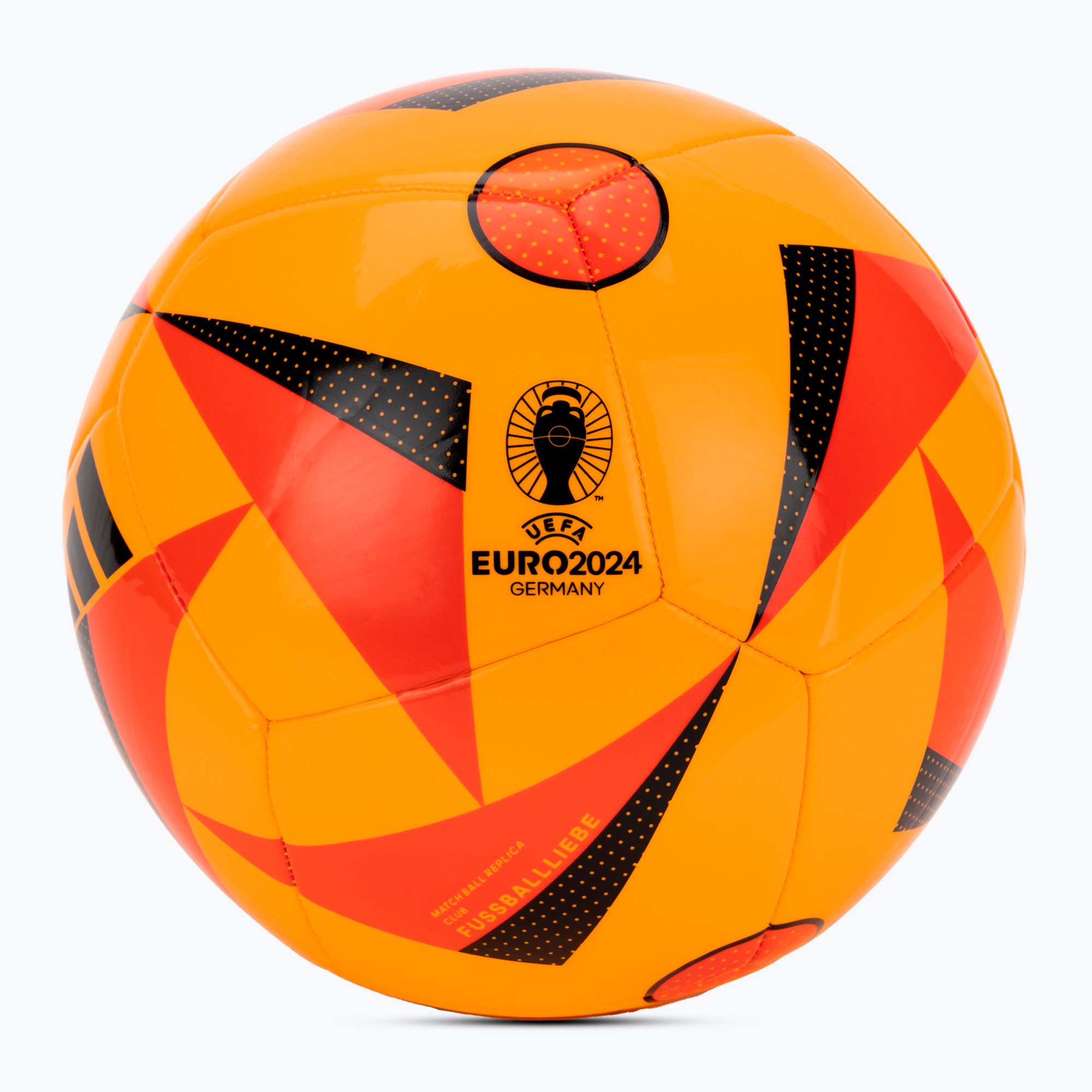 adidas Fussballiebe Club Euro 2024 aur solar/roșu solar/negru de fotbal dimensiunea 5