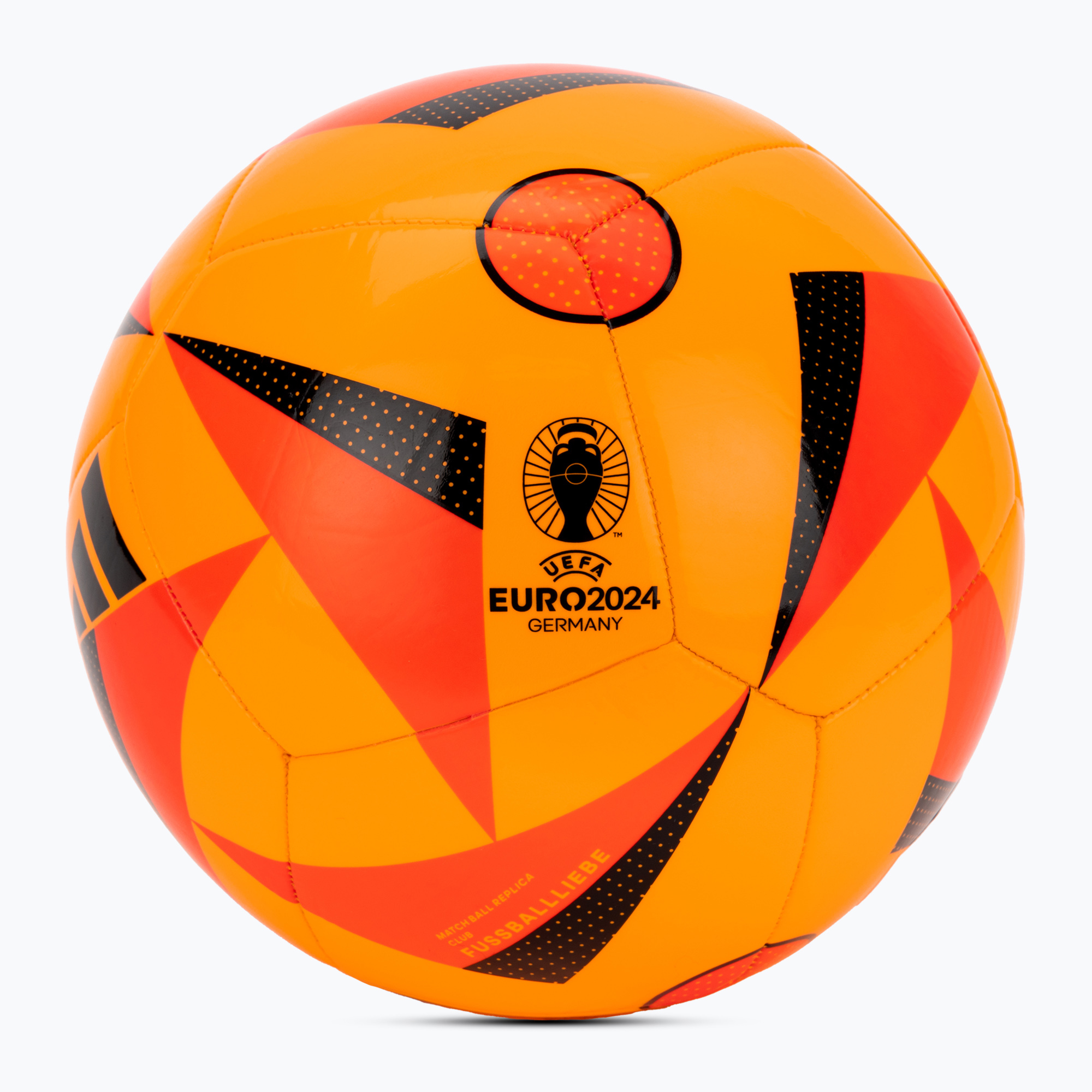adidas Fussballiebe Club Euro 2024 aur solar/roșu solar/negru de fotbal dimensiunea 4