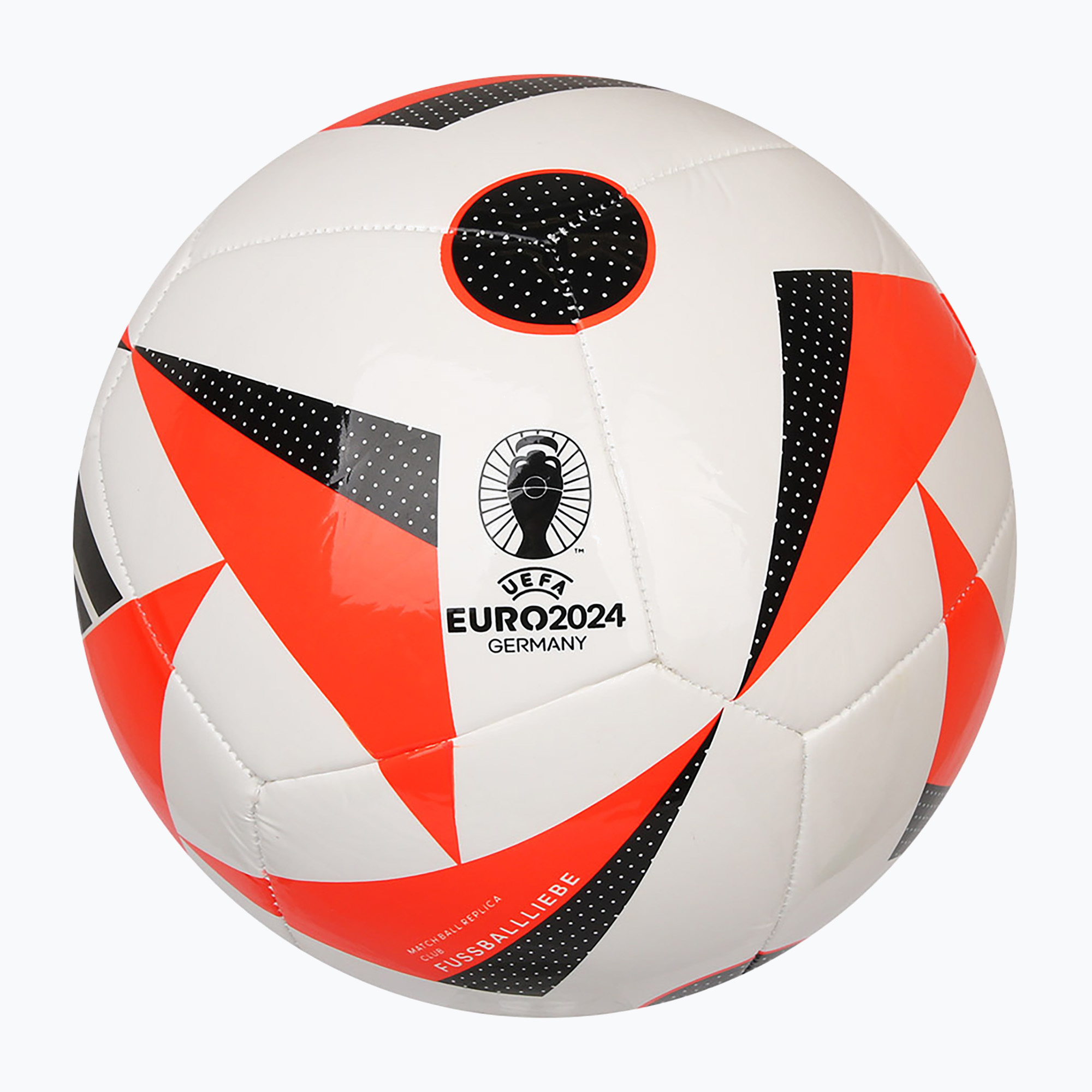 Minge de fotbal adidas Fussballiebe Club white/solar red/black mărime 4