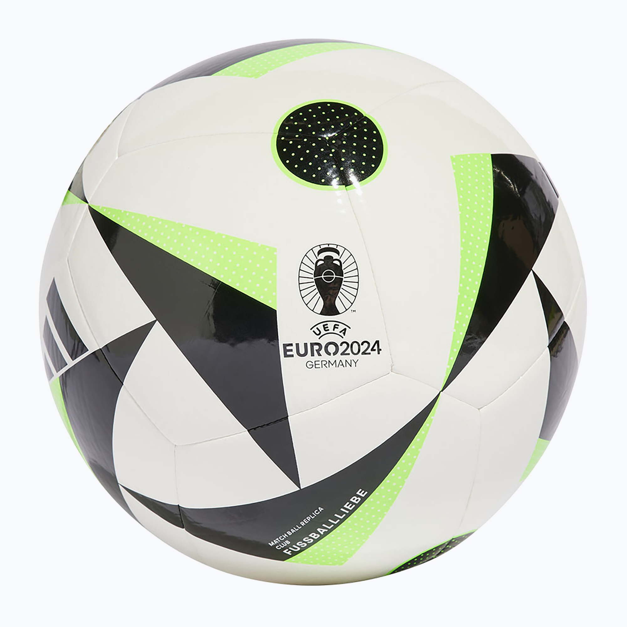Minge de fotbal adidas Fussballiebe Club white/black/solar green mărime 5