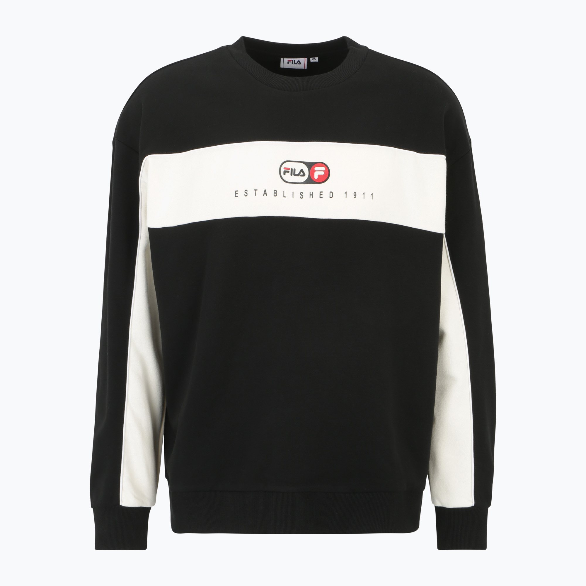 Hanorac pentru bărbați FILA La Paz Crew Sweat black/antique white (La Paz Crew Sweat FAM0795)