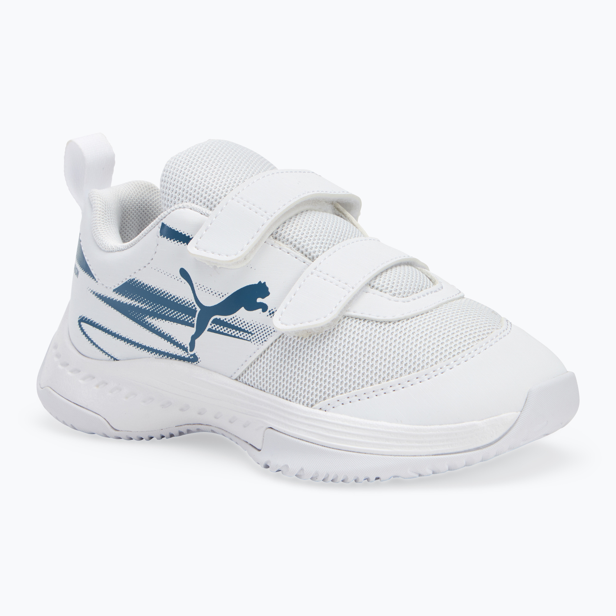 Încălțăminte de sporturi de interior pentru copii PUMA Varion II V Jr puma white/blue horizon (Varion II V Jr 108106 02)