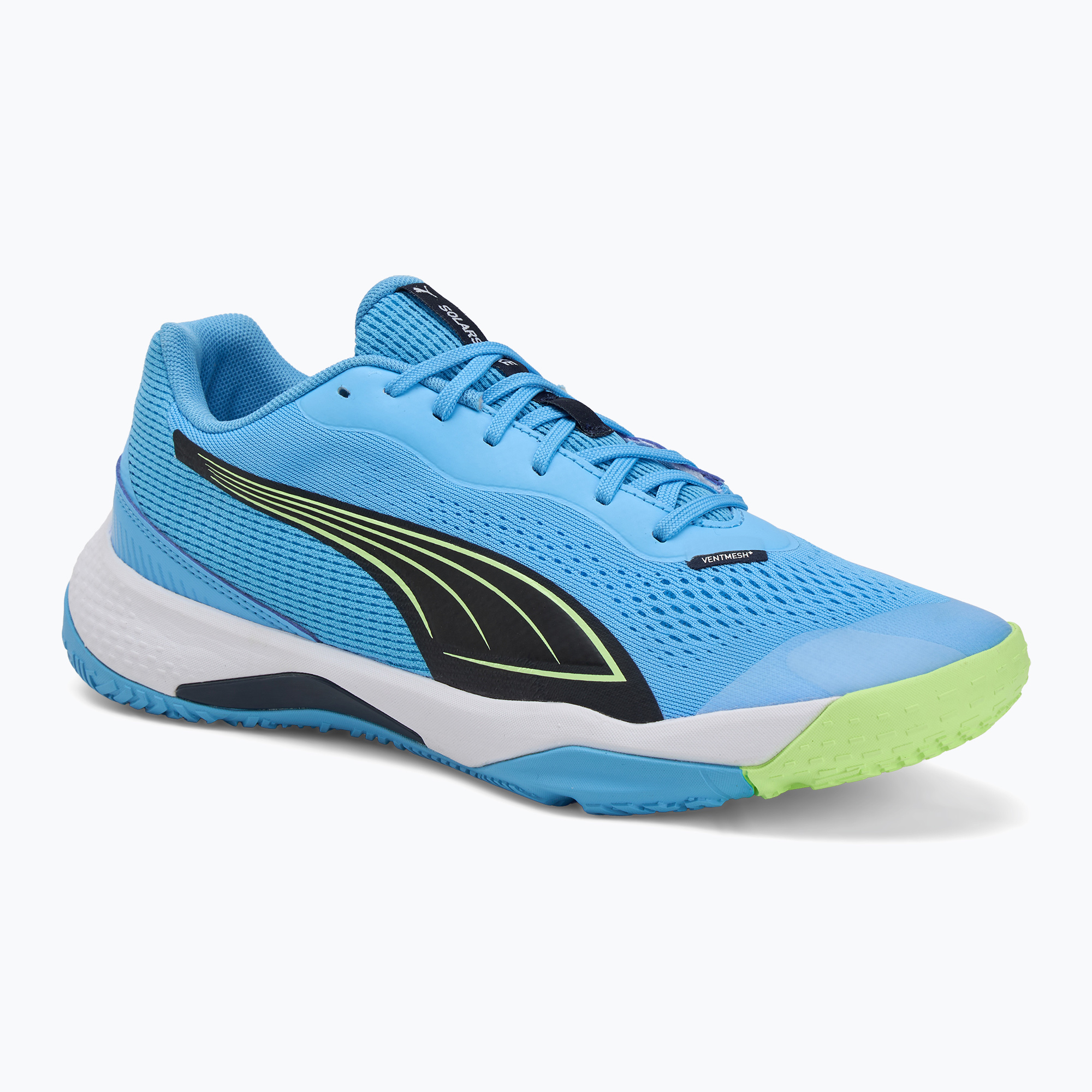 Încălțăminte de sporturi pentru interior pentru bărbați PUMA Solarstrike III luminous blue/club navy/fizzy apple