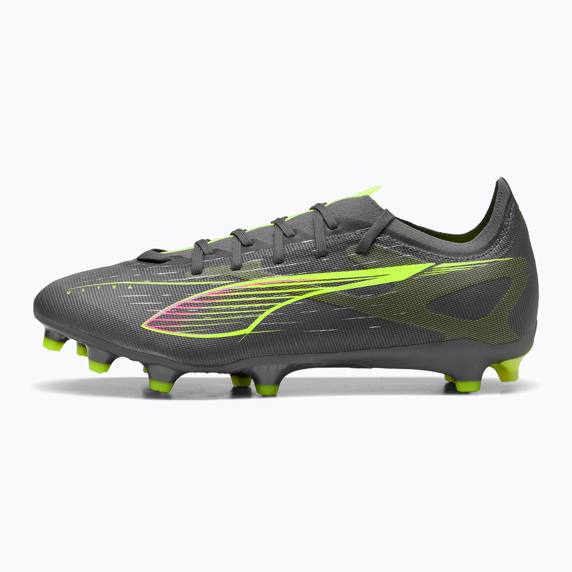 Încălțăminte de fotbal pentru bărbați PUMA Ultra 5 Match FG/AG matte aged silver/yellow alert/puma aged silver (Ultra 5 Match 108166 03)