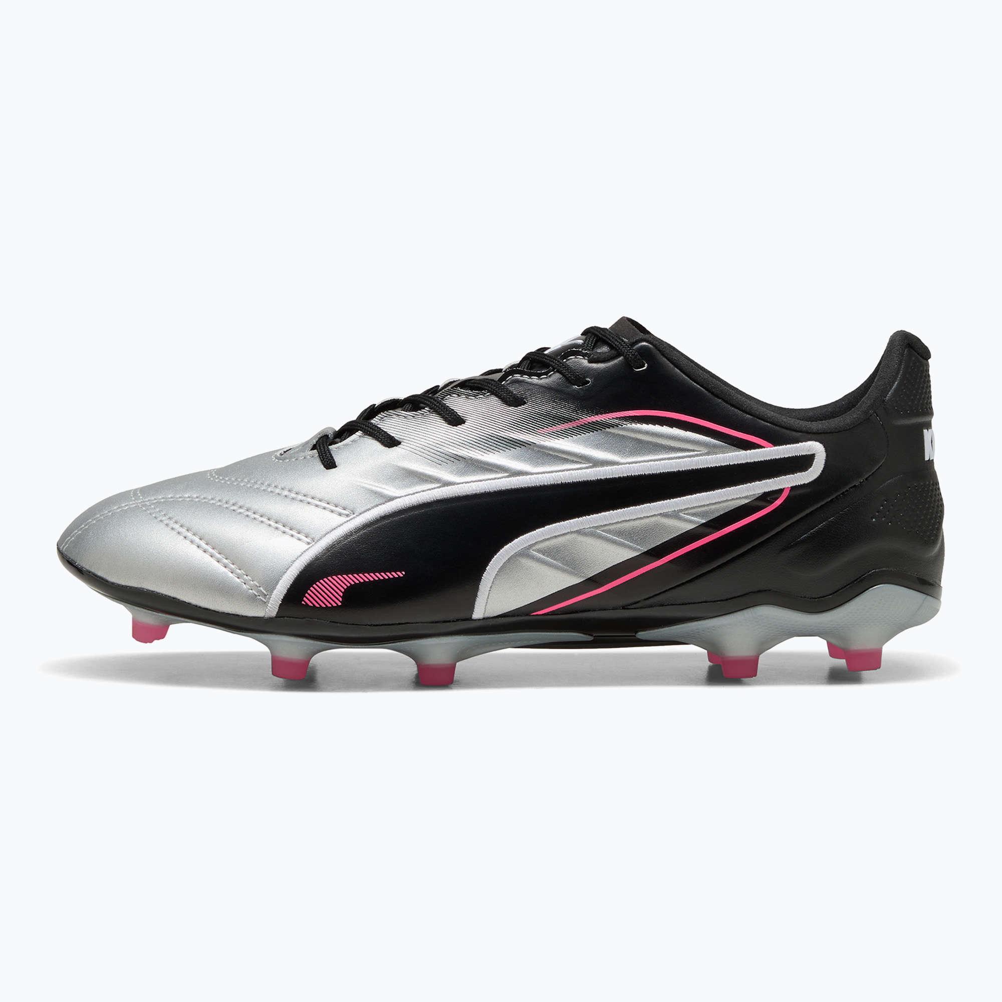 Încălțăminte de fotbal pentru bărbați PUMA King Pro FG/AG puma silver/puma black/sun struck/puma white (King Pro FG/AG 108308 02)