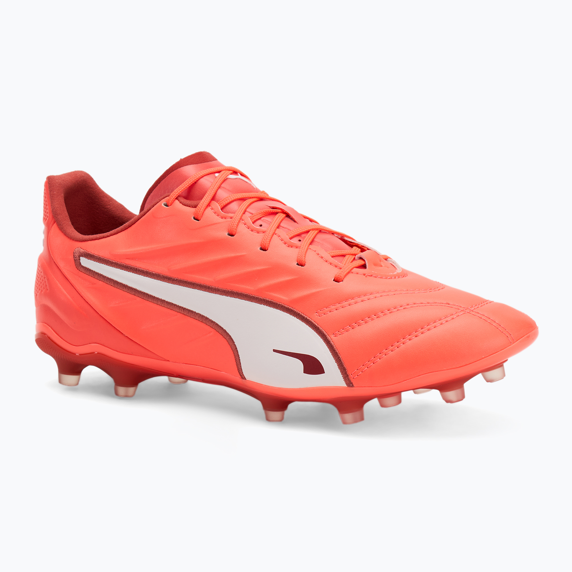 Încălțăminte de fotbal pentru bărbați PUMA King Pro FG/AG glowing red/puma white/red fire (King Pro FG/AG 108308 01)
