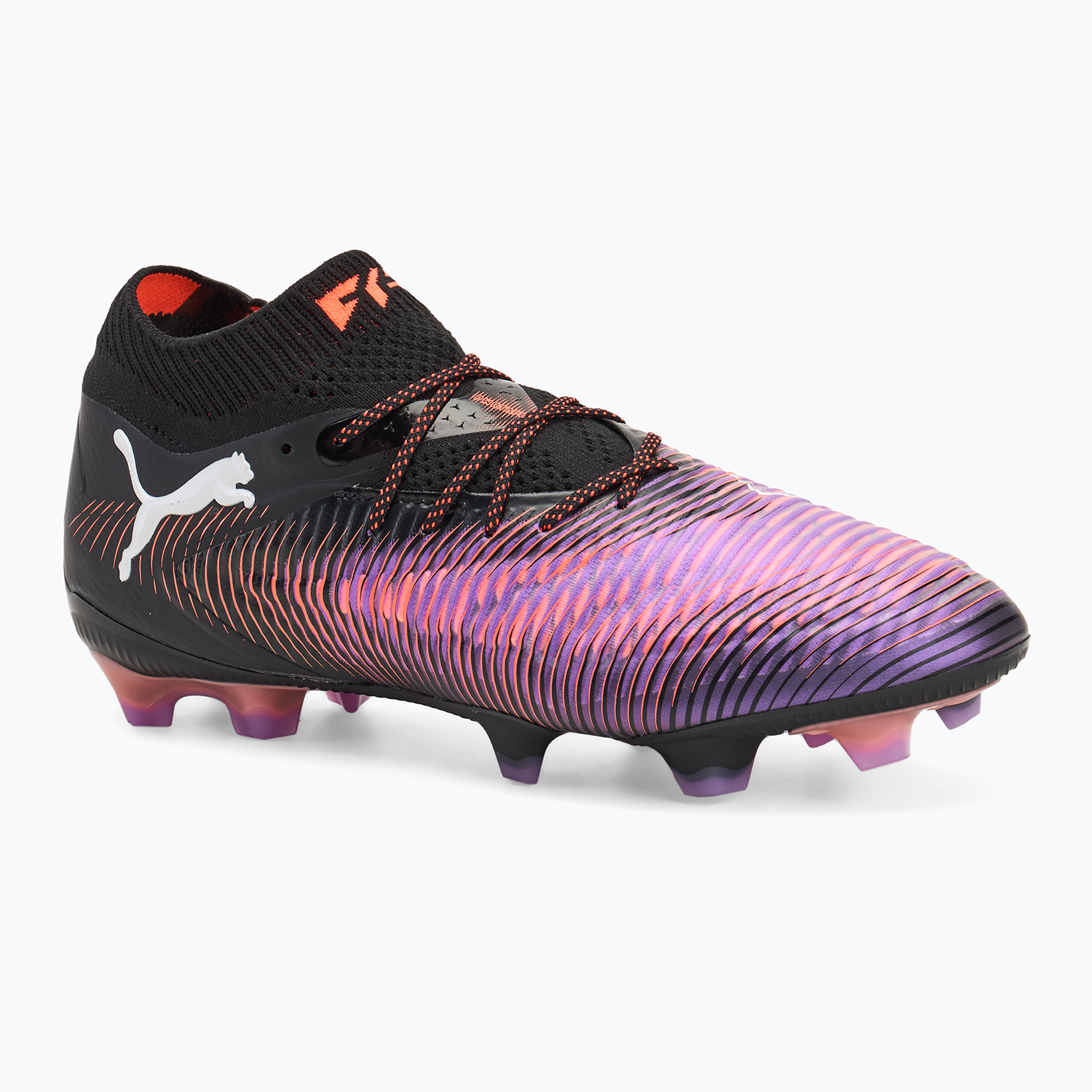 Încălțăminte de fotbal pentru bărbați PUMA Future 8 Ultimate FG puma black/puma white/glowing red (Future 8 Ultimate FG 108138 01)