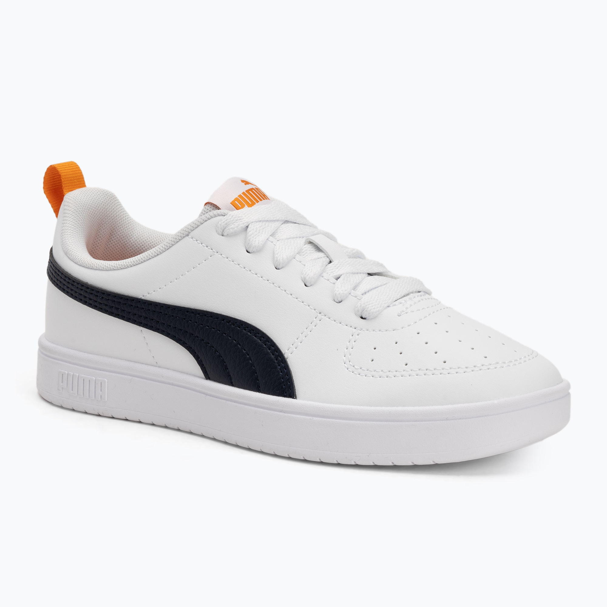 Încălțăminte pentru juniori PUMA Rickie Jr puma white/new navy/dark poppy (Rickie Jr 384311 40)
