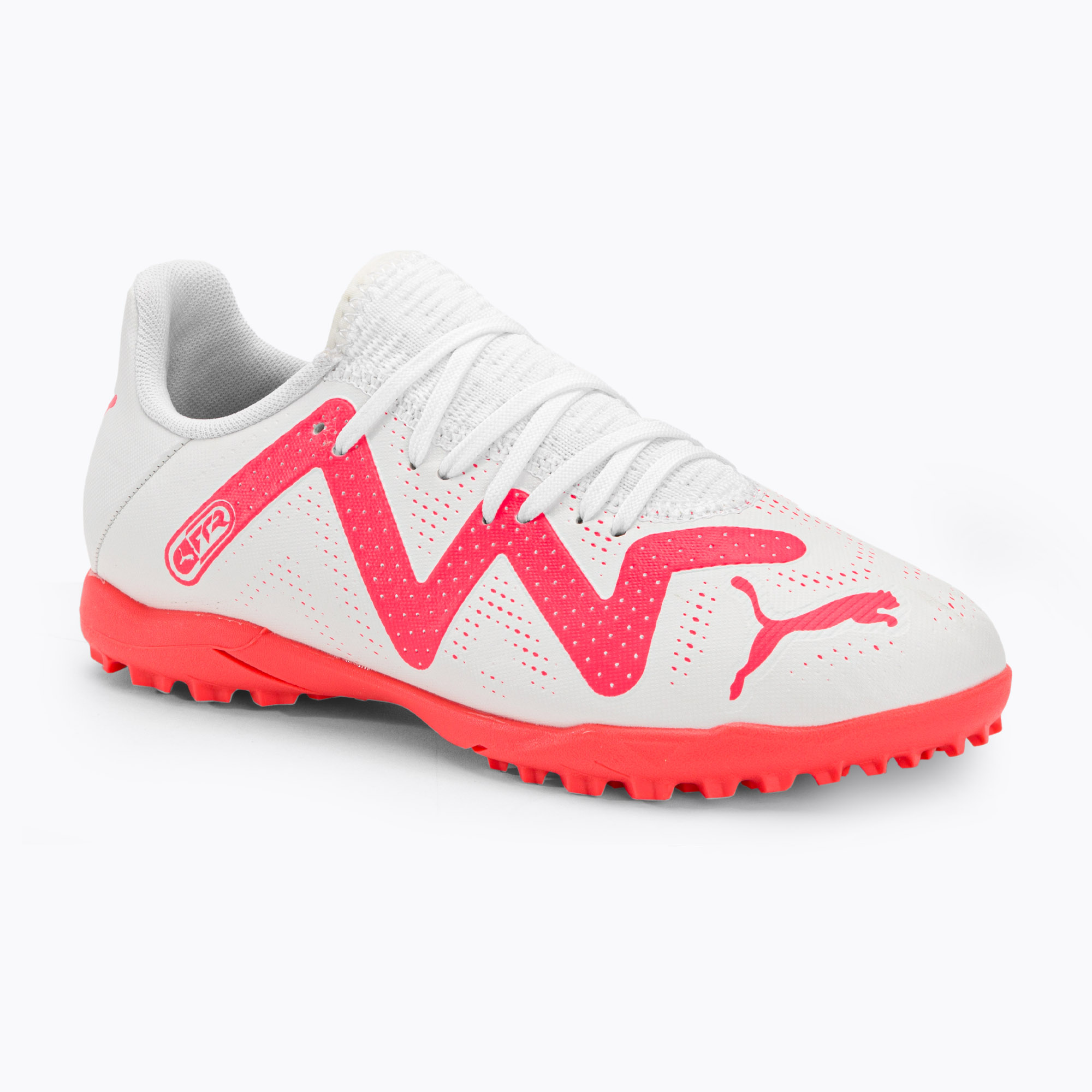 PUMA Future Play TT Jr ghete de fotbal pentru copii puma white/fire orchid