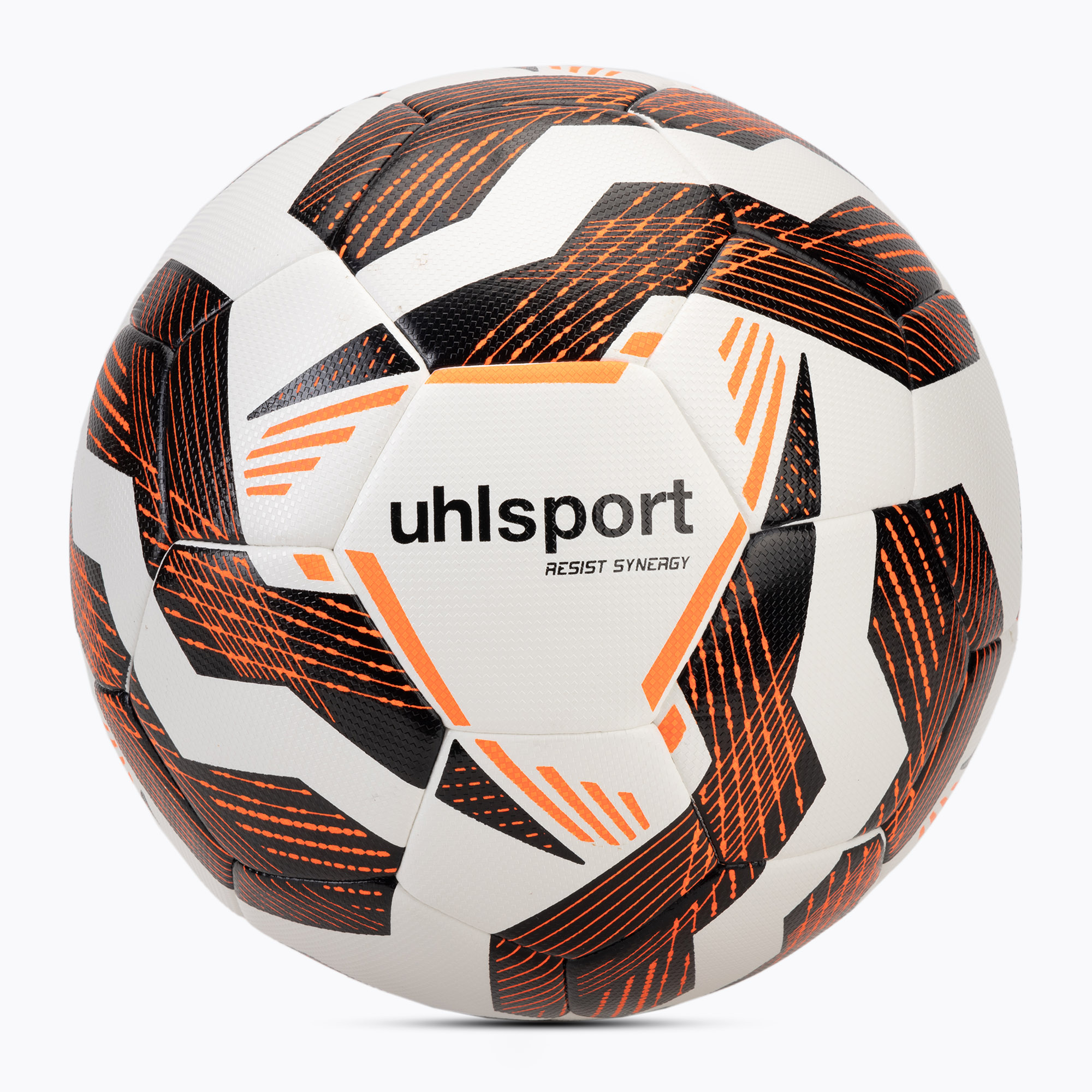 Minge de fotbal  uhlsport Resist Synergy white/black/fluo orange mărime 4 (Resist Synergy 100176801)