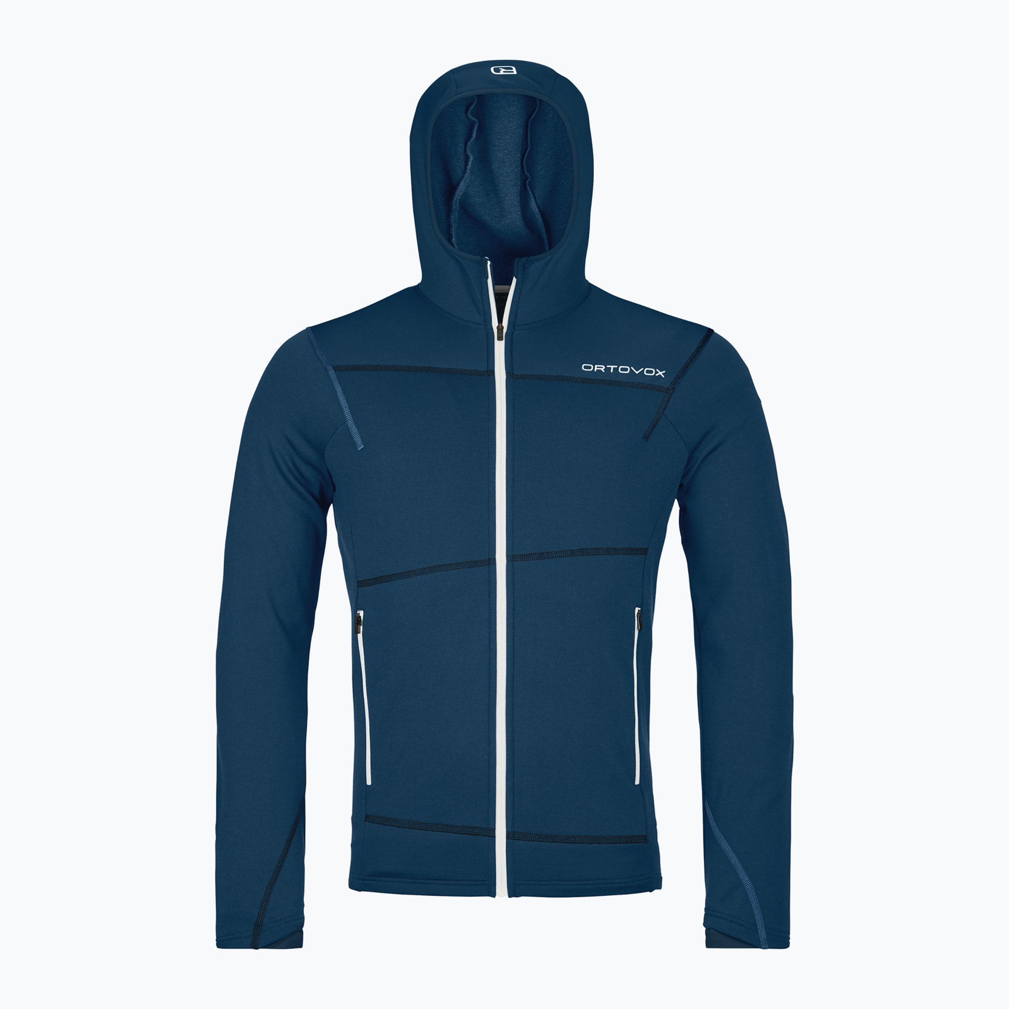 Hanorac pentru bărbați ORTOVOX Fleece Light Hoody deep ocean (Fleece Light Hoody 8713100019)