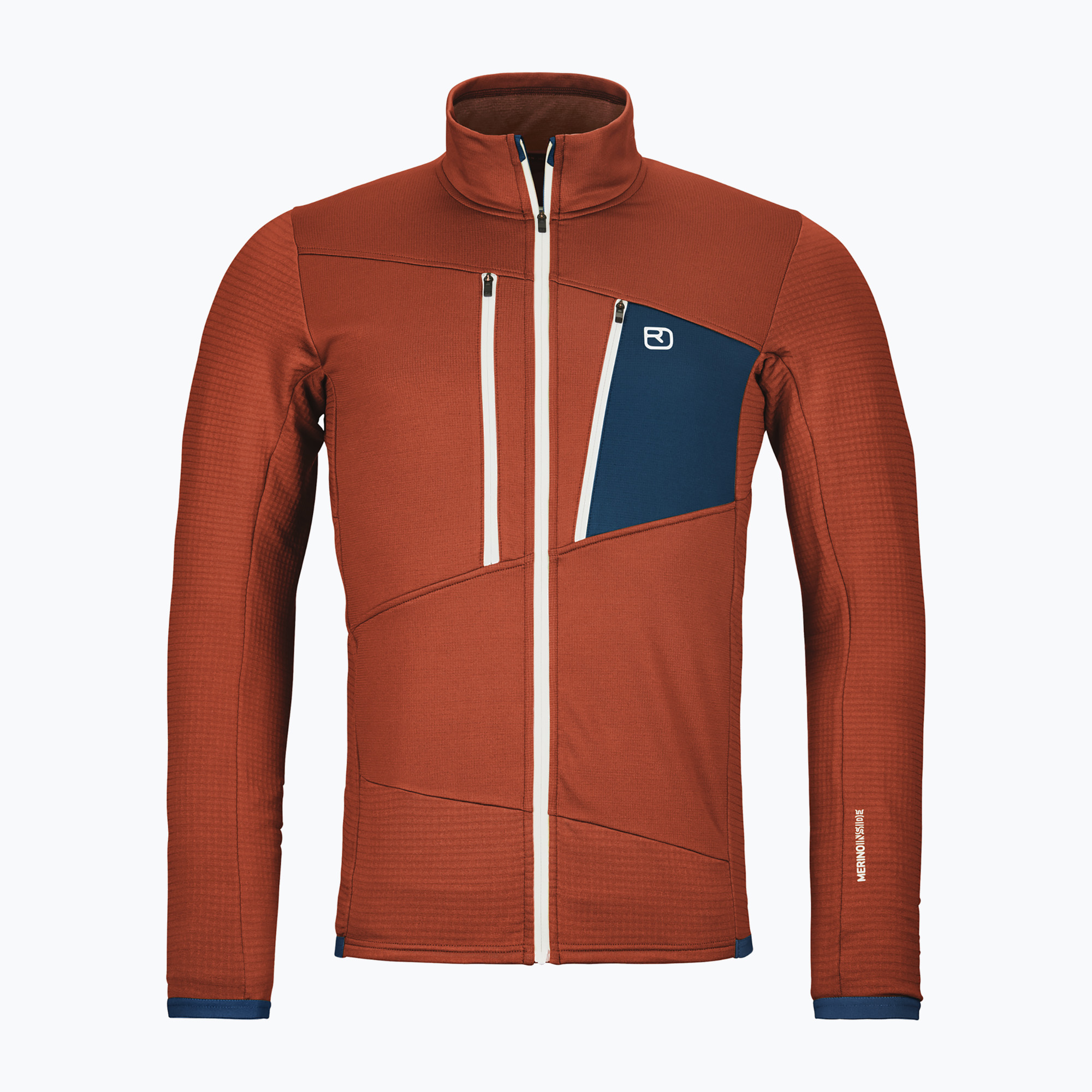 Bluză pentru bărbațiORTOVOX Fleece Grid clay orange (Fleece Grid 8721500001)