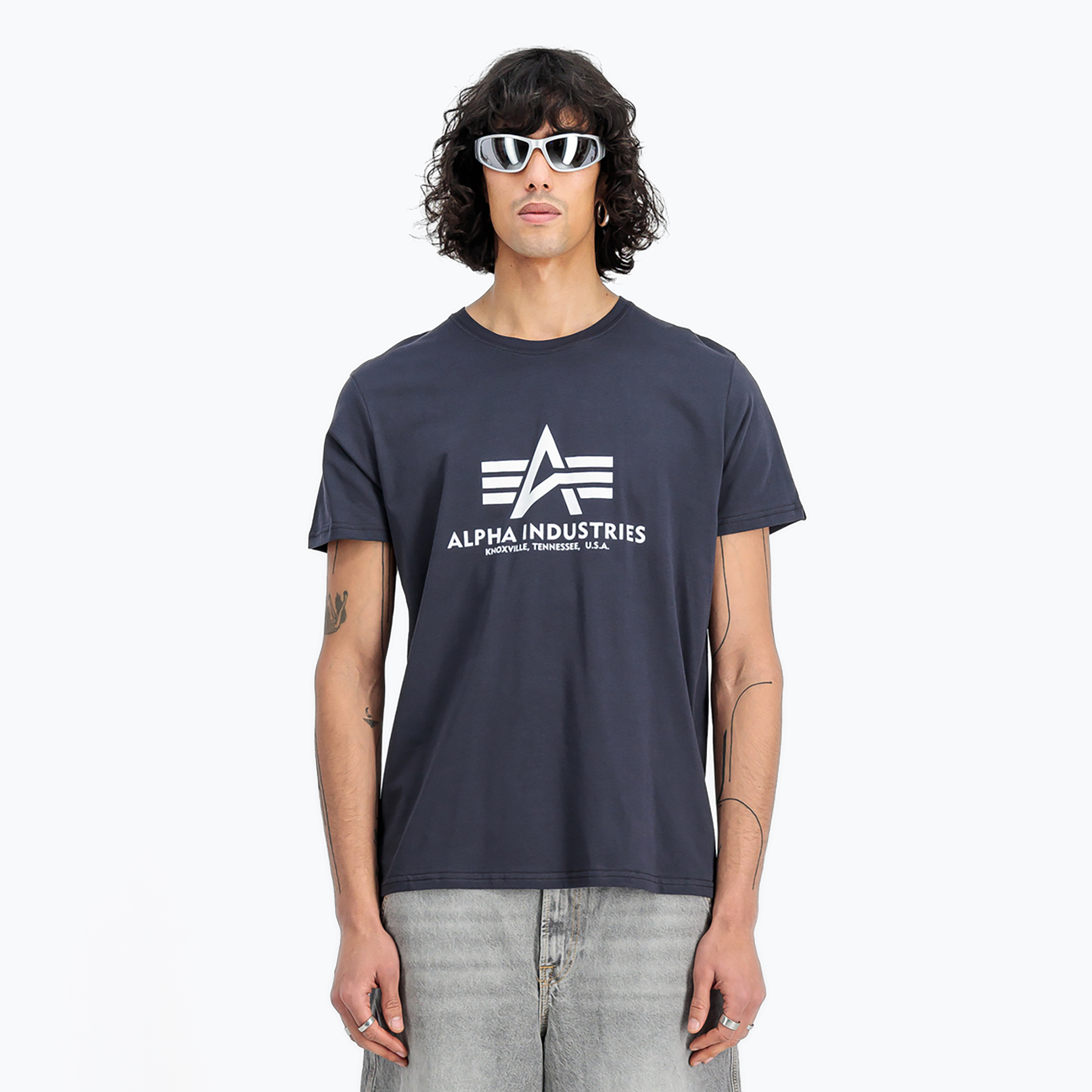 Tricou pentru bărbați  Alpha Industries Basic navy (Basic 100501)