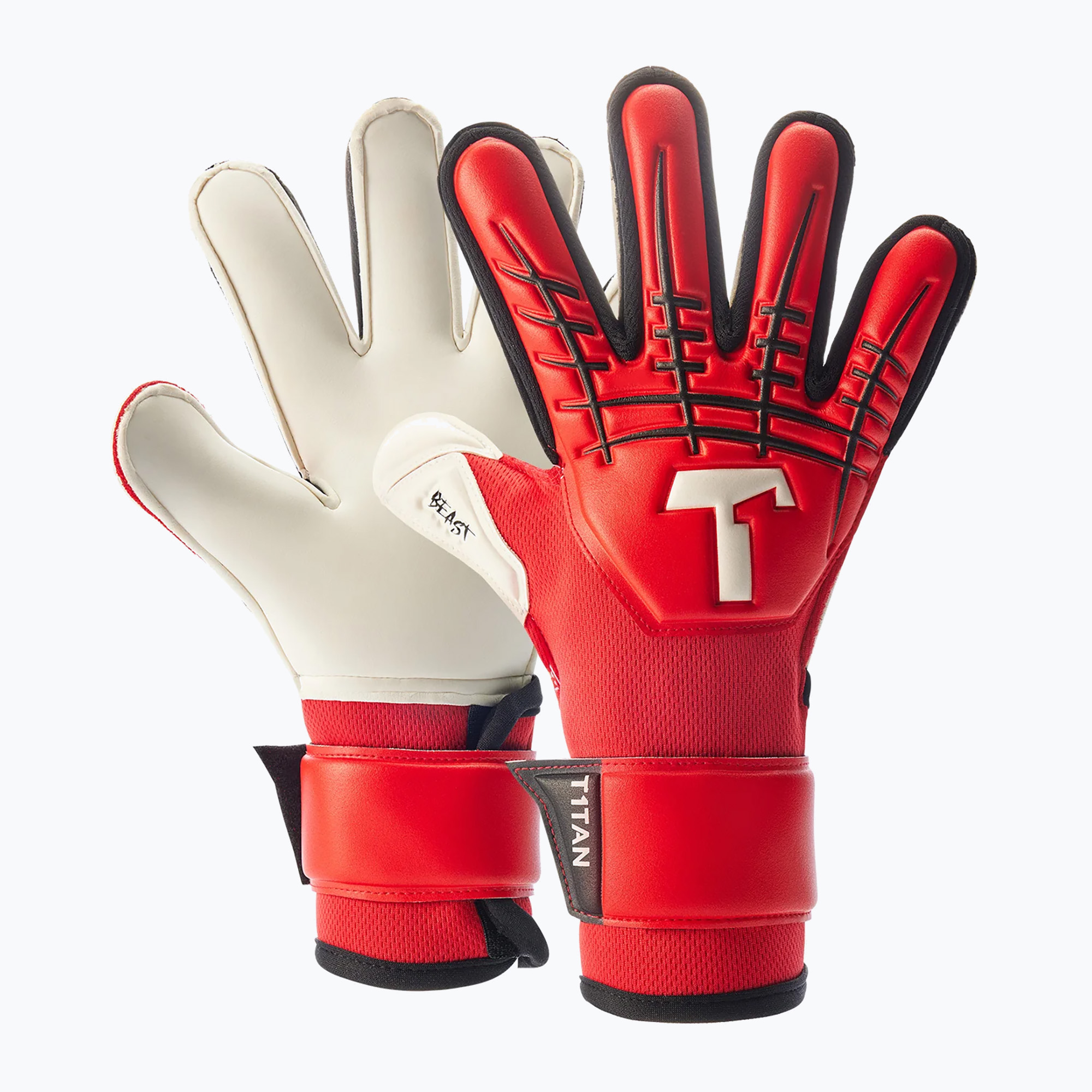 Mănuși de portar pentru copii  T1TAN Fluo Beast 3.0 Junior red