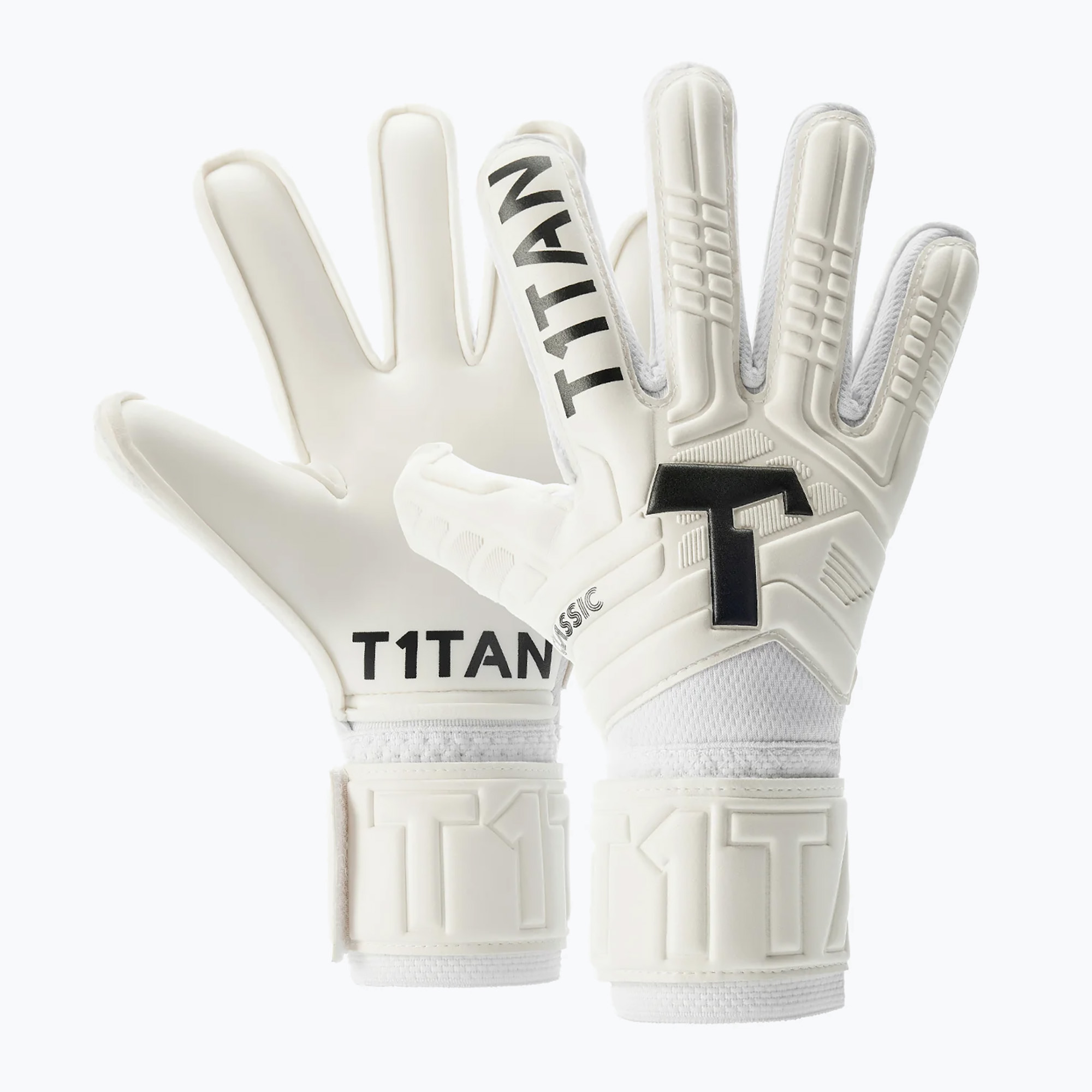Mănuși de portar pentru copii  T1TAN Classic 1.0 White-Out Junior white