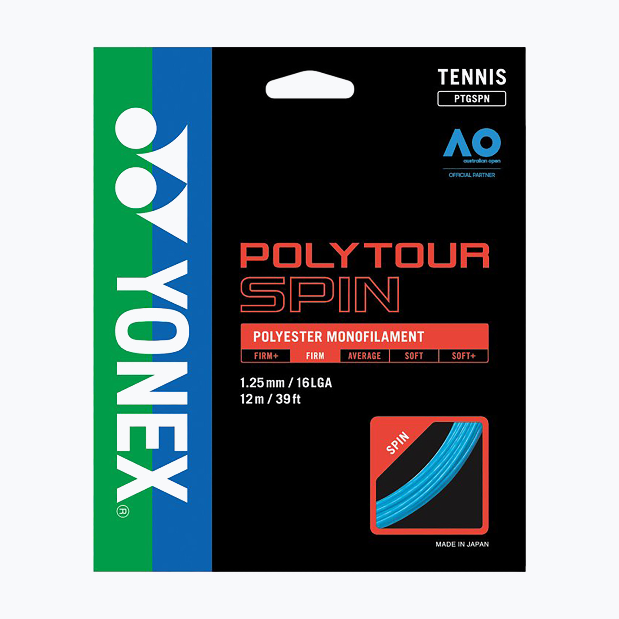 Cordon de tenis YONEX Poly Tour Spin 125 Set cobalt blue