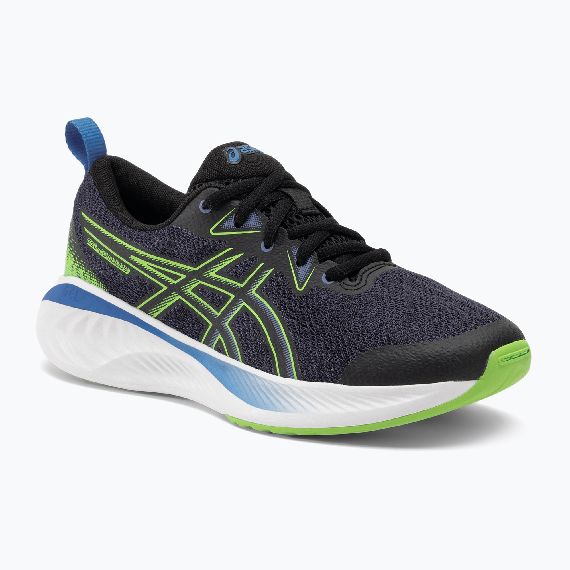 Încălțăminte de alergat pentru copii ASICS Gel-Cumulus 25 GS black/electric lime (Gel-Cumulus 25 GS 1014A312)