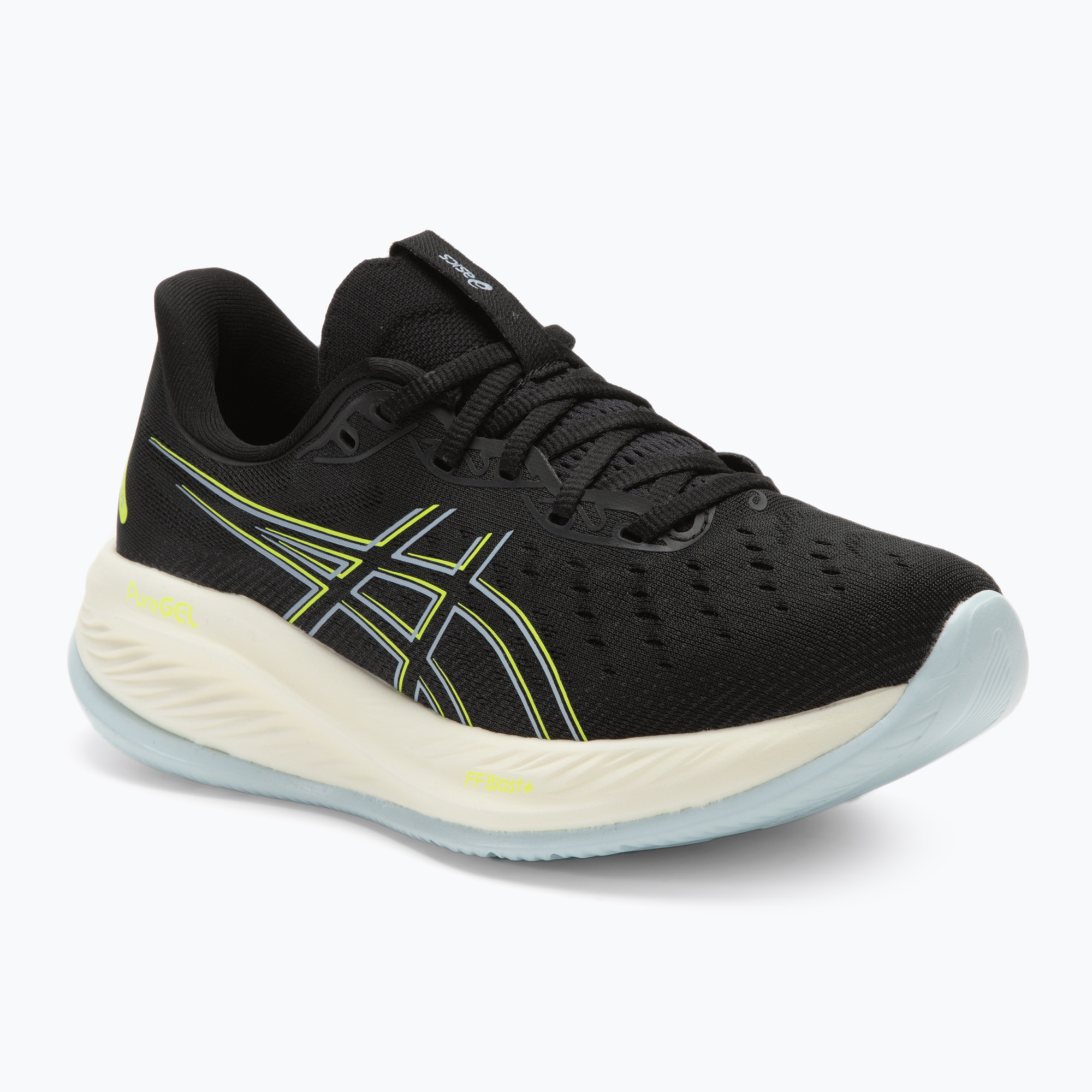 Încălțăminte de alergare pentru femei  ASICS Gel-Cumulus 26 black/safety yellow (Gel-Cumulus 26 1012B599-006)