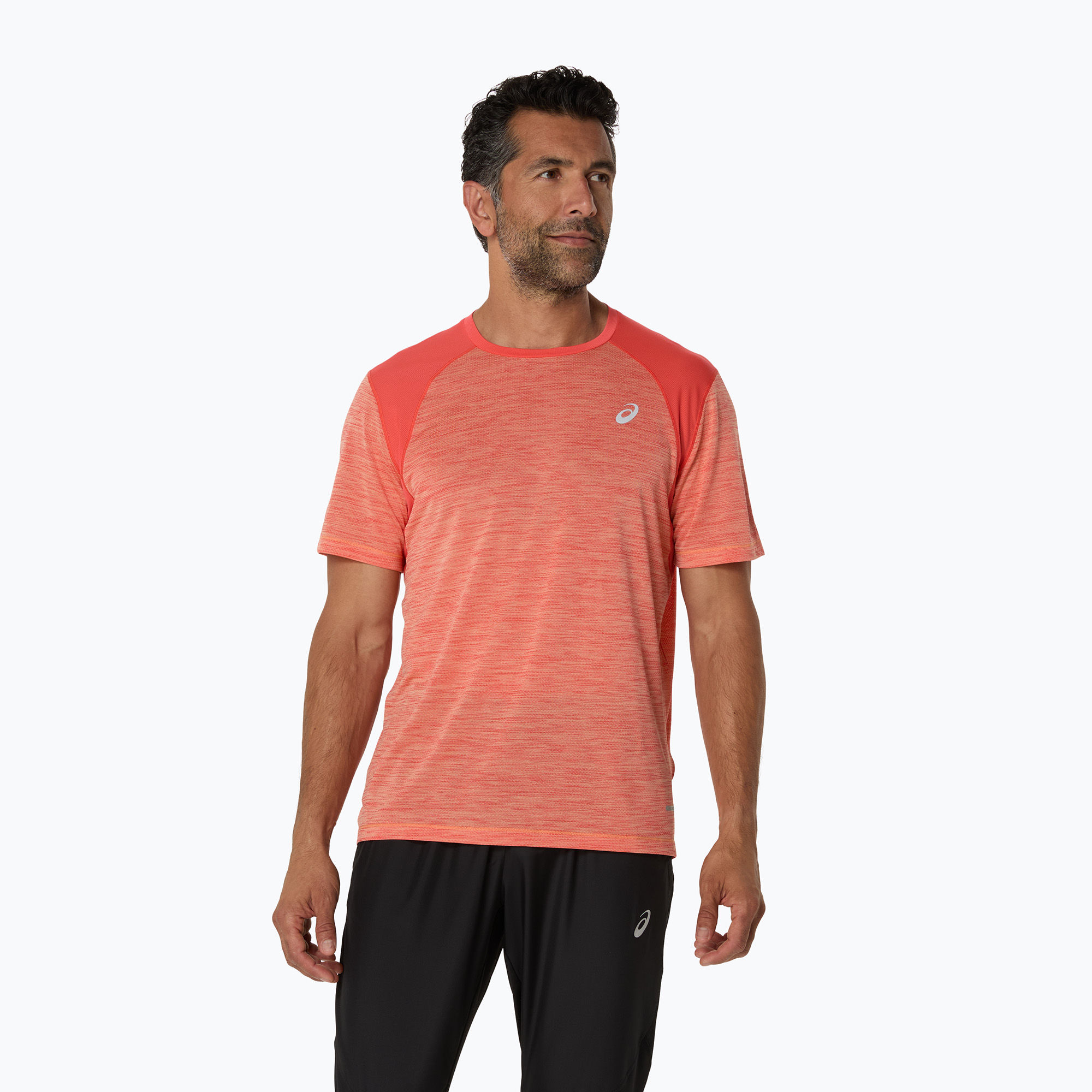 Tricou de alergare pentru bărbați ASICS Road Top coral reef/mojave (Road Top 2011C992-700)