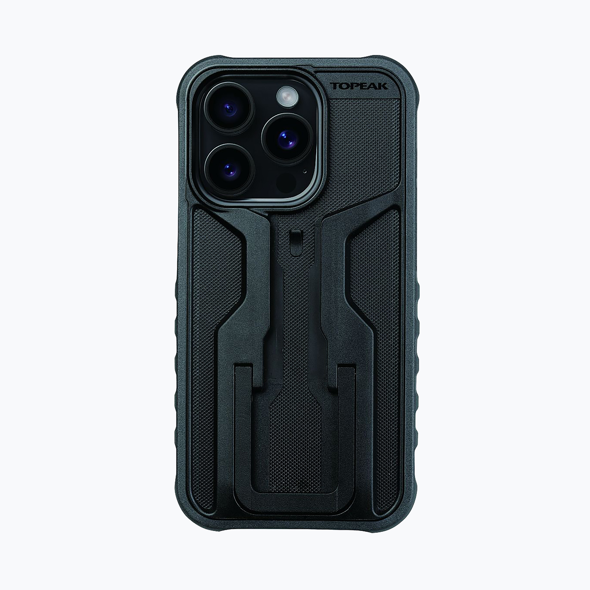 Etui pentru telefon Topeak RideCase iPhone 15 Pro black/gray (RideCase iPhone 15 Pro T-TT9887BG)