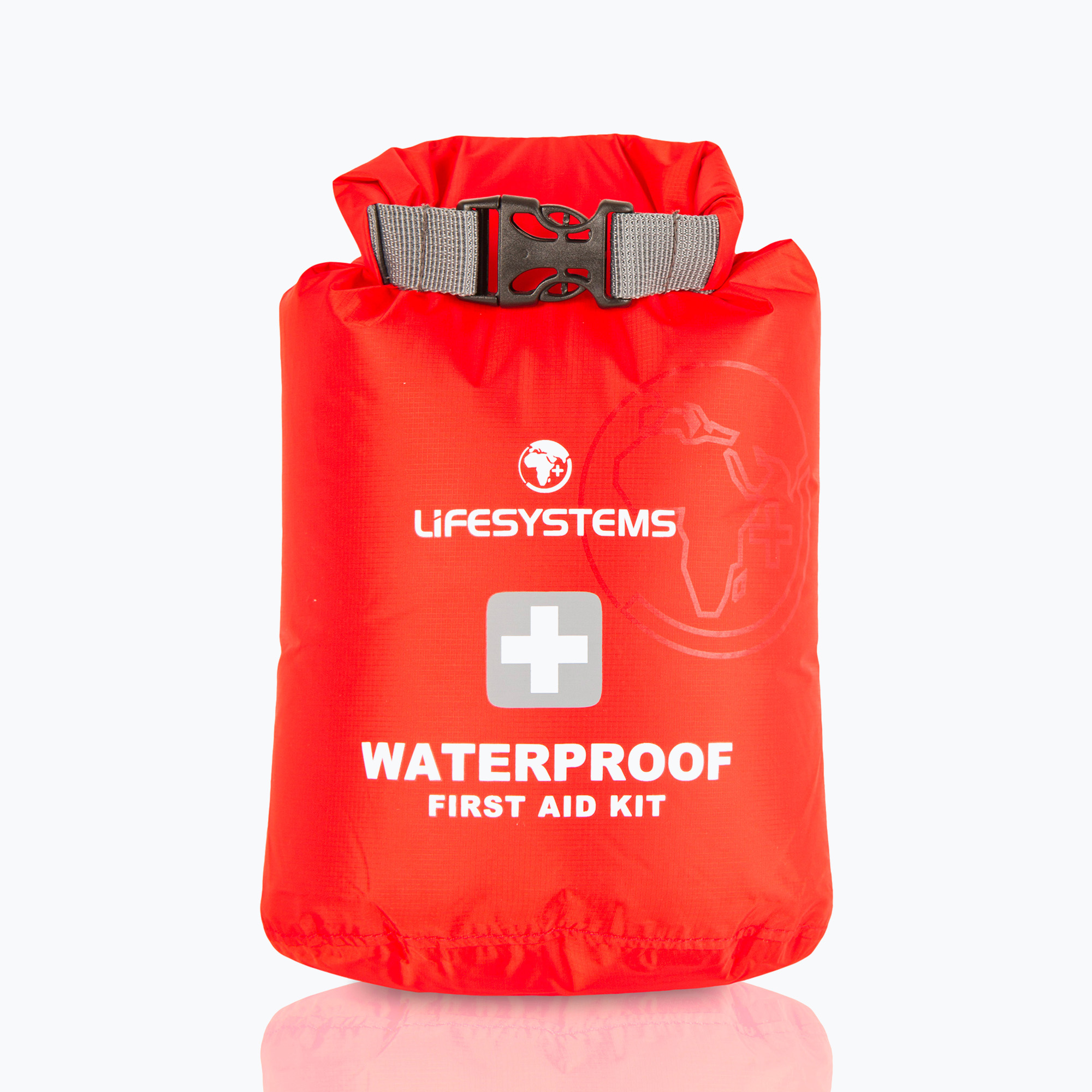 Sac impermeabil pentru trusa de prim ajutor Lifesystems Mountain First Aid Kit Dry Bag roșu LM27120 (Mountain First Aid Kit Dry Bag LM27120)