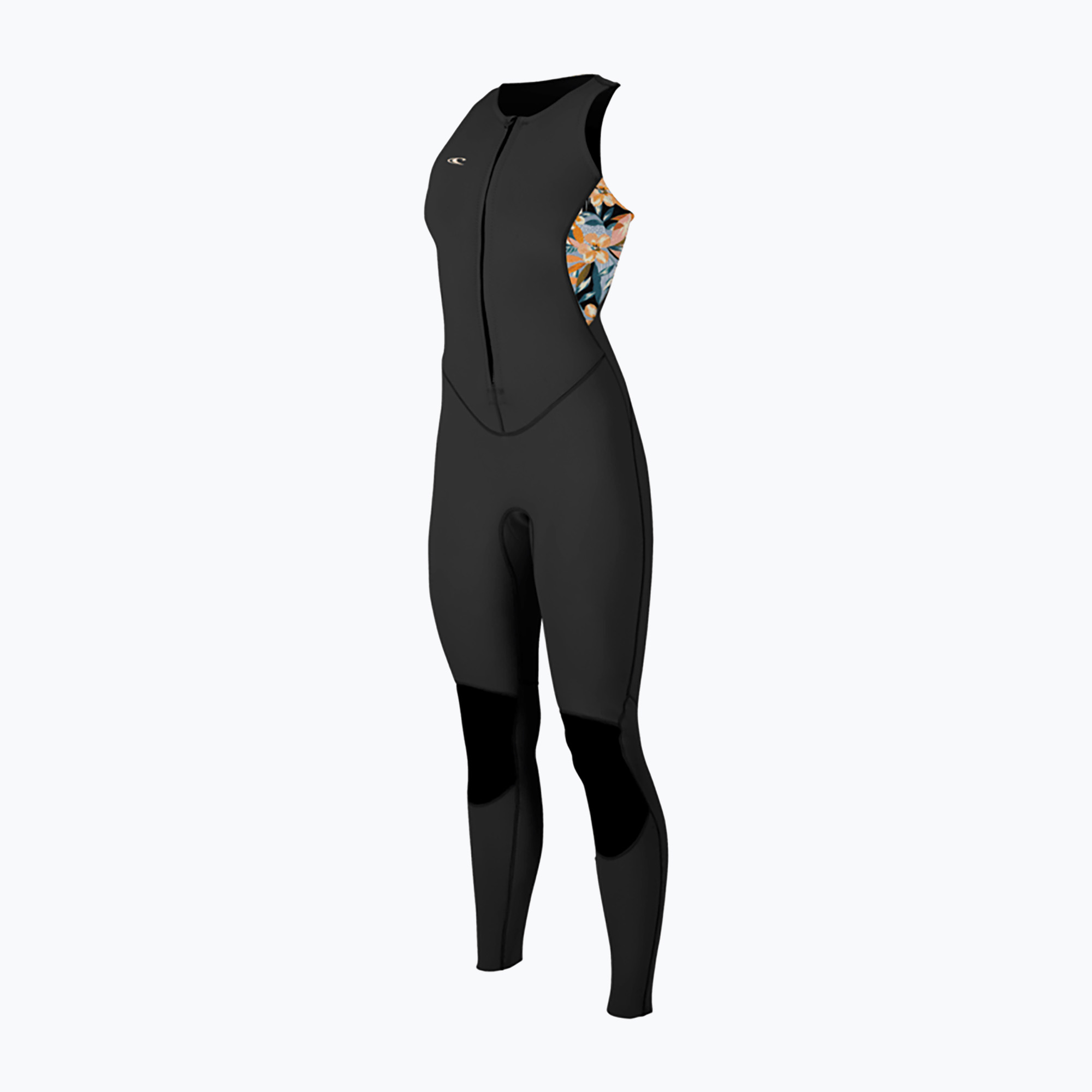 Spumă de înot pentru femei O'Neill Bahia 1.5mm Front Zip fără mâneci negru/demiflor/negru