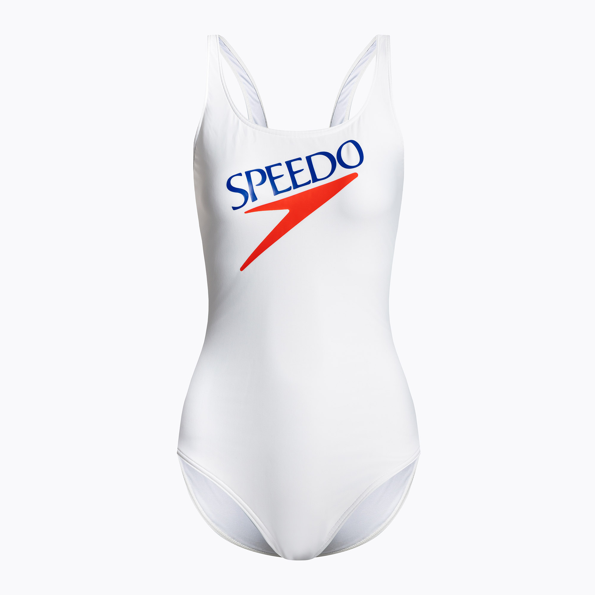 Costum de baie o singură piesă pentru femei Speedo Deep U-BK Hi Leg PT AF alb 8-12369 (Deep U-BK Hi Leg PT AF 8-12369)
