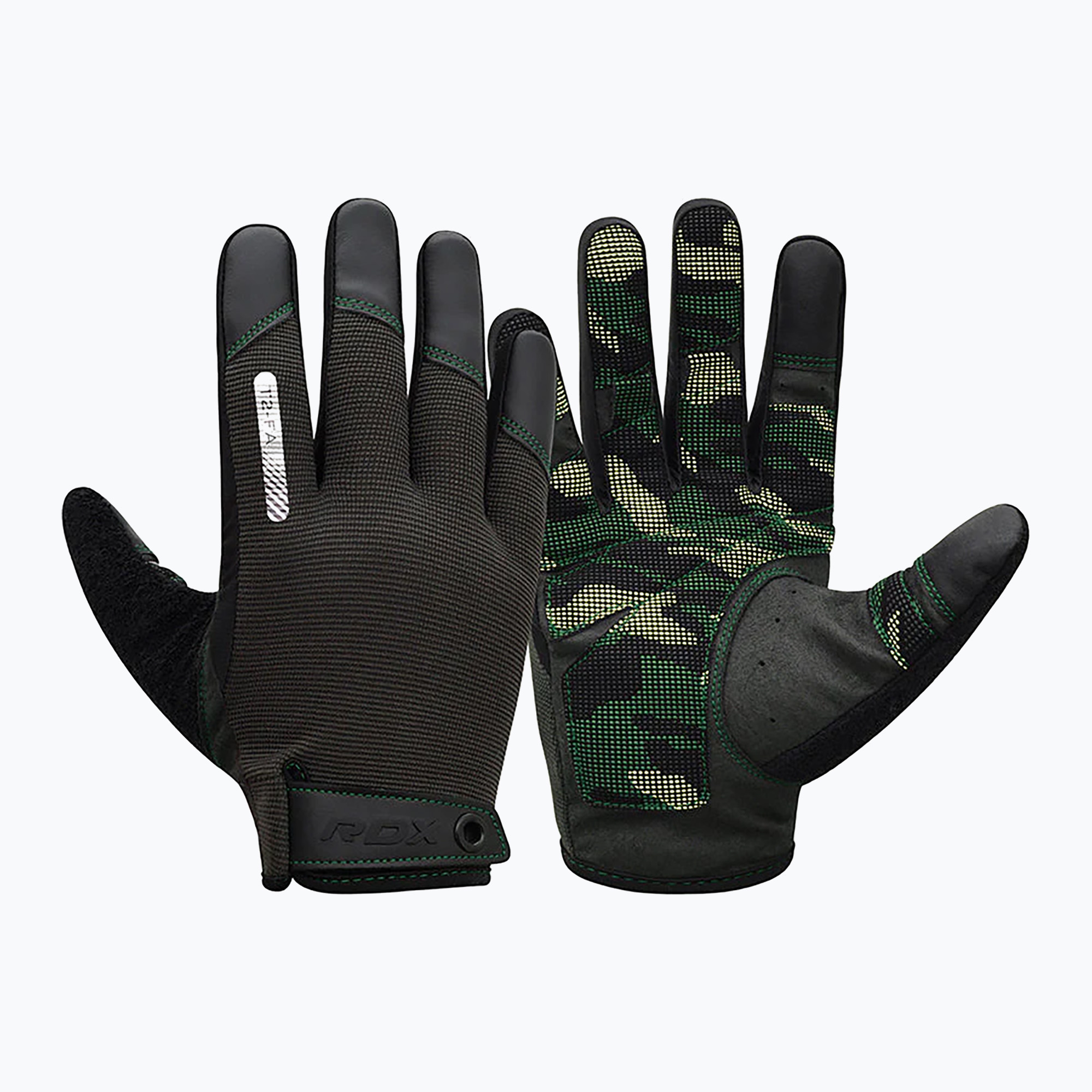 Mănuși de antrenament  RDX T2 Touch Screen Friendly Full Finger Gym Gloves army green