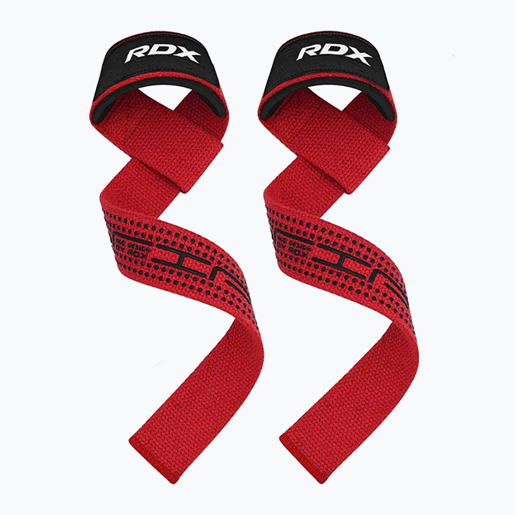 Curele pentru ridicat greutăți RDX S4 Weightlifting Wrist Straps red (S4 Weightlifting Wrist Straps WAC-S4R+)